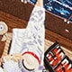 Olympia Le-Tan&reg; X J.Crew 1994 catalog clutch MULTI