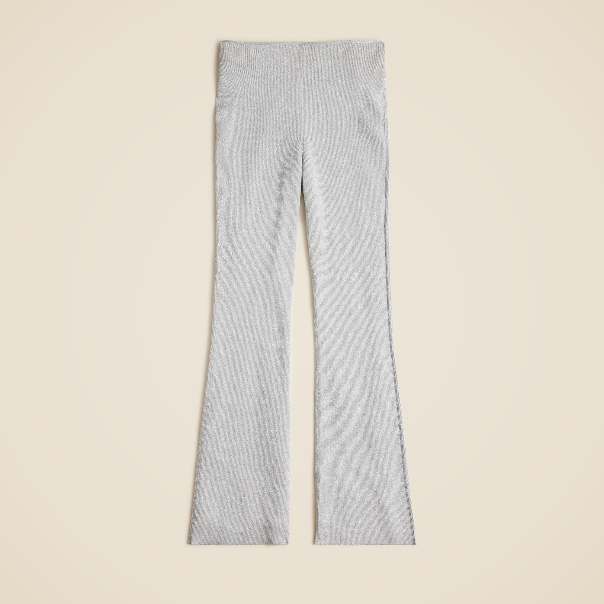 Metallic cropped sweater pant