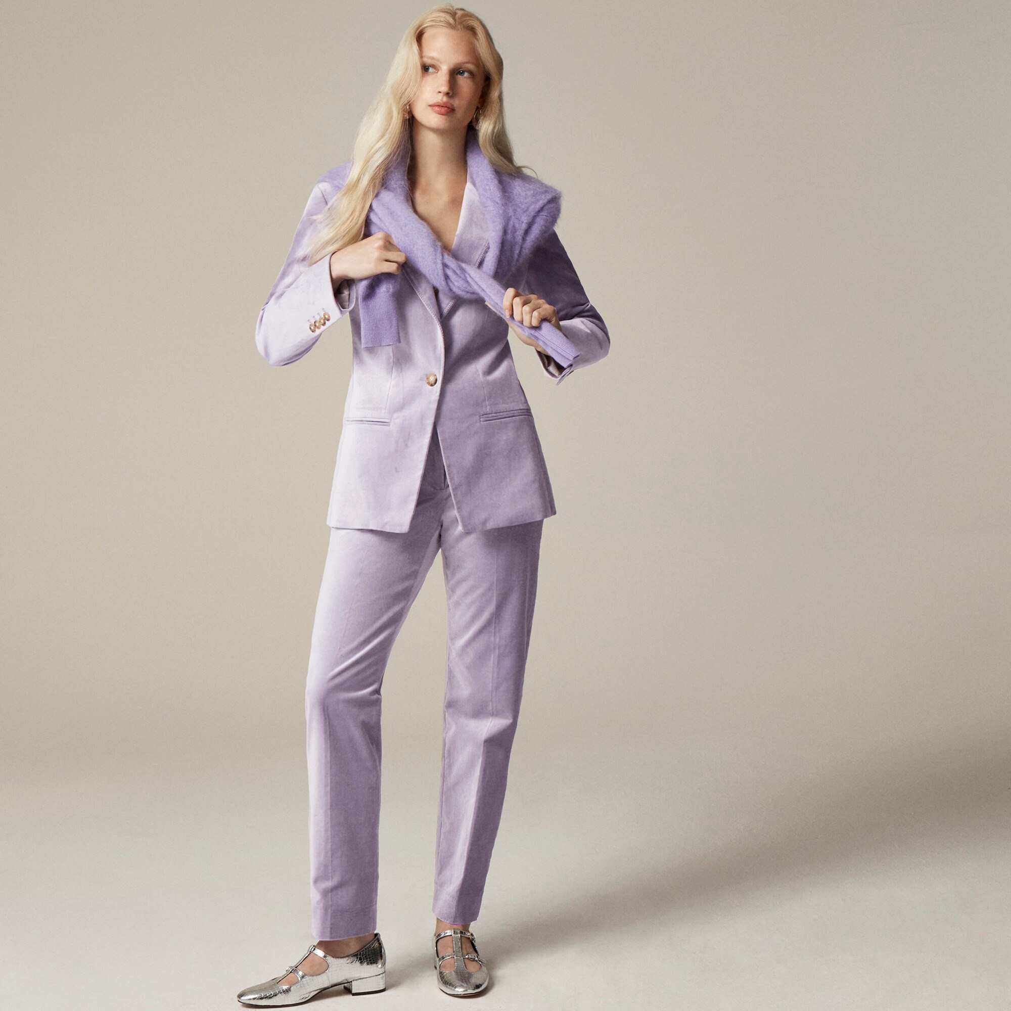 j.crew: alexandra blazer in velvet for women