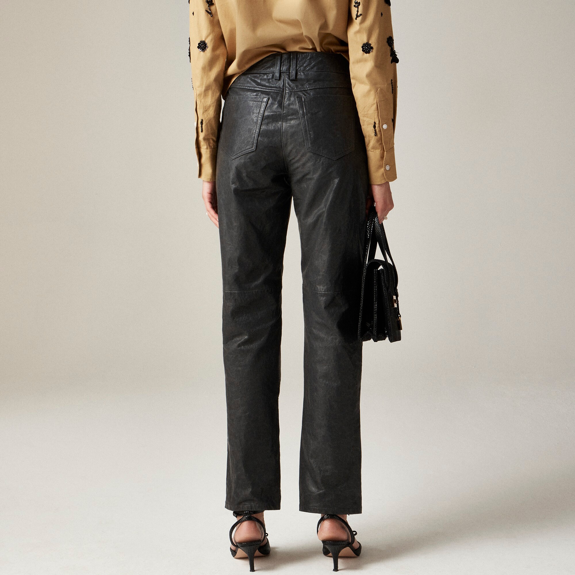 Collection straight-leg leather pant - image 5