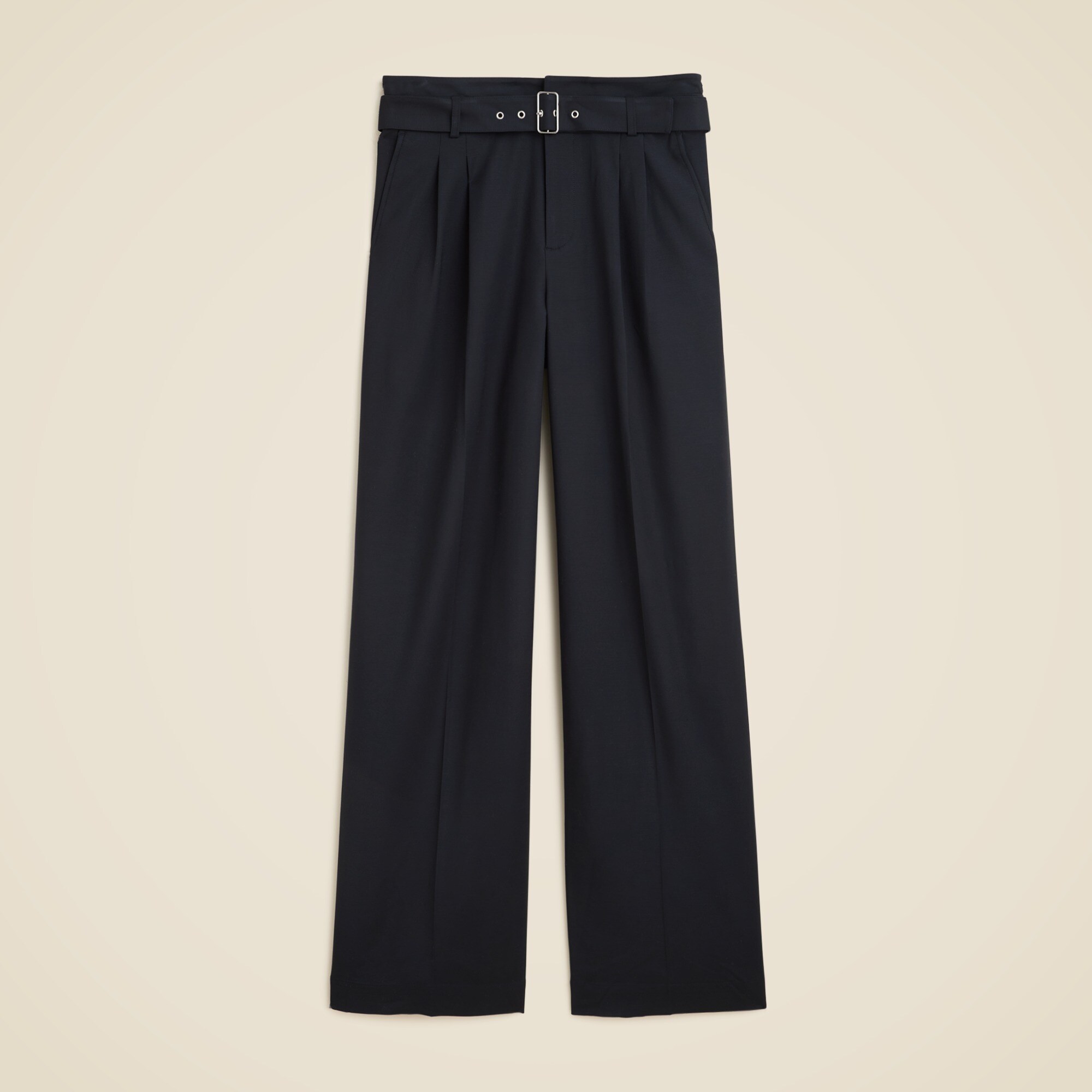 J.Crew: Belted Wide-leg Trouser In City Twill For Women