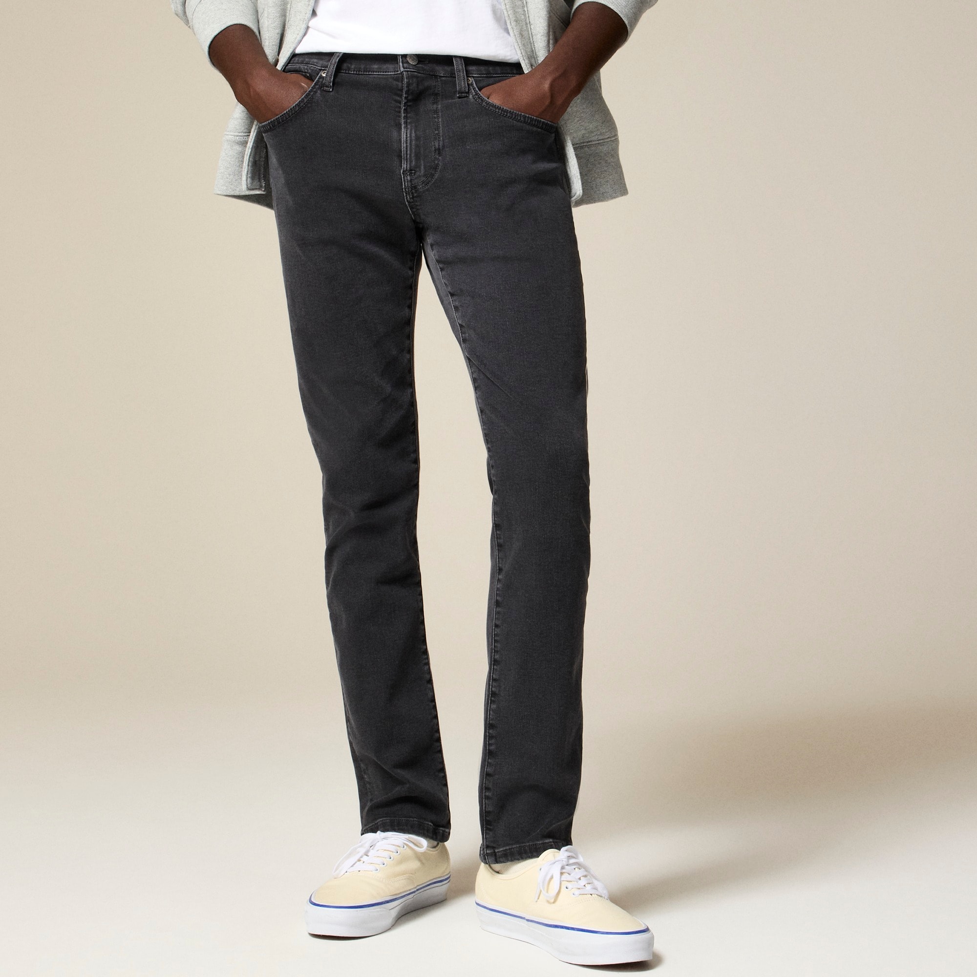 j.crew: 770&trade; straight-fit stretch jean in dark charcoal wash for men