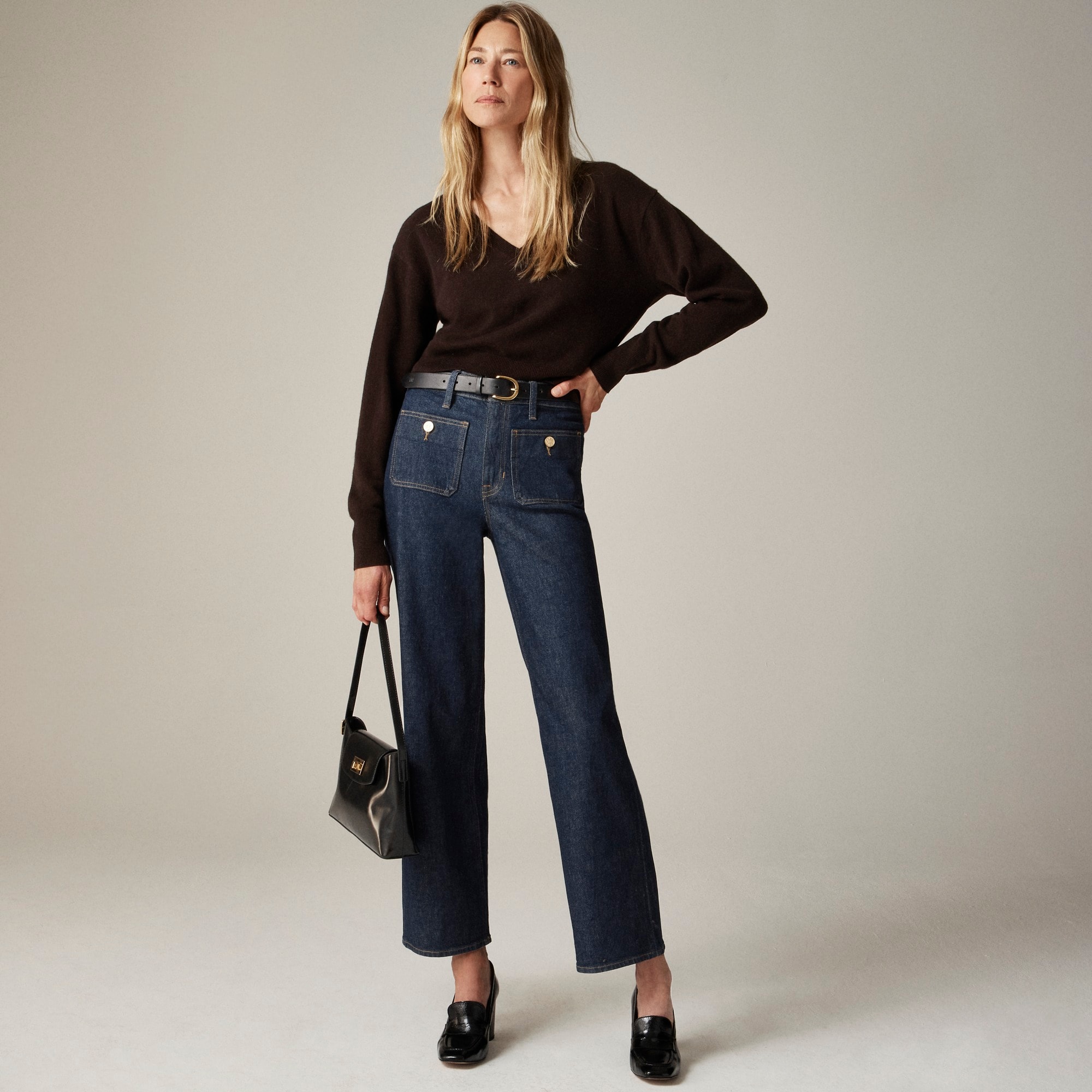  Slim-wide jean with sailor pockets