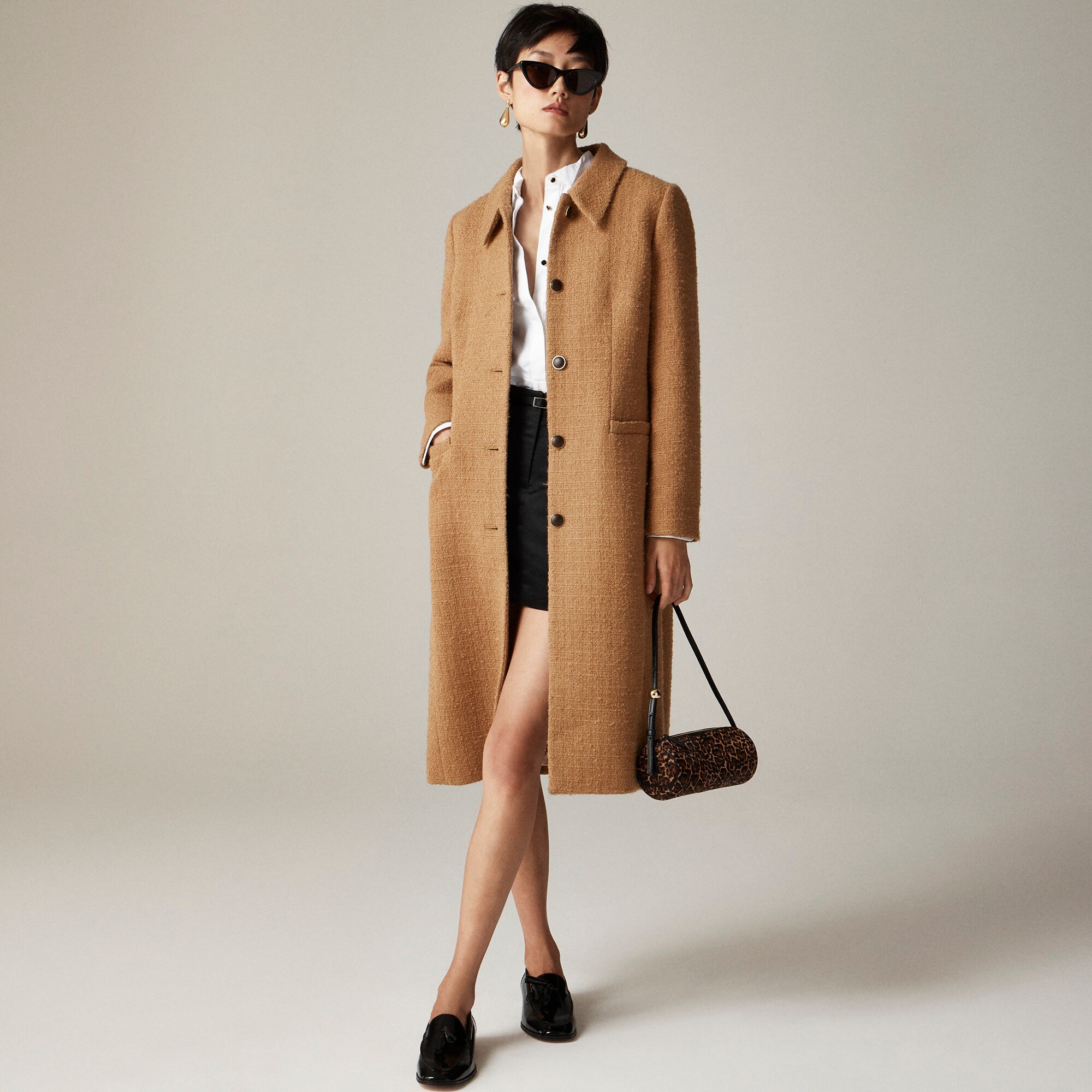 J.Crew Tweed Lady Day Topcoat For Women