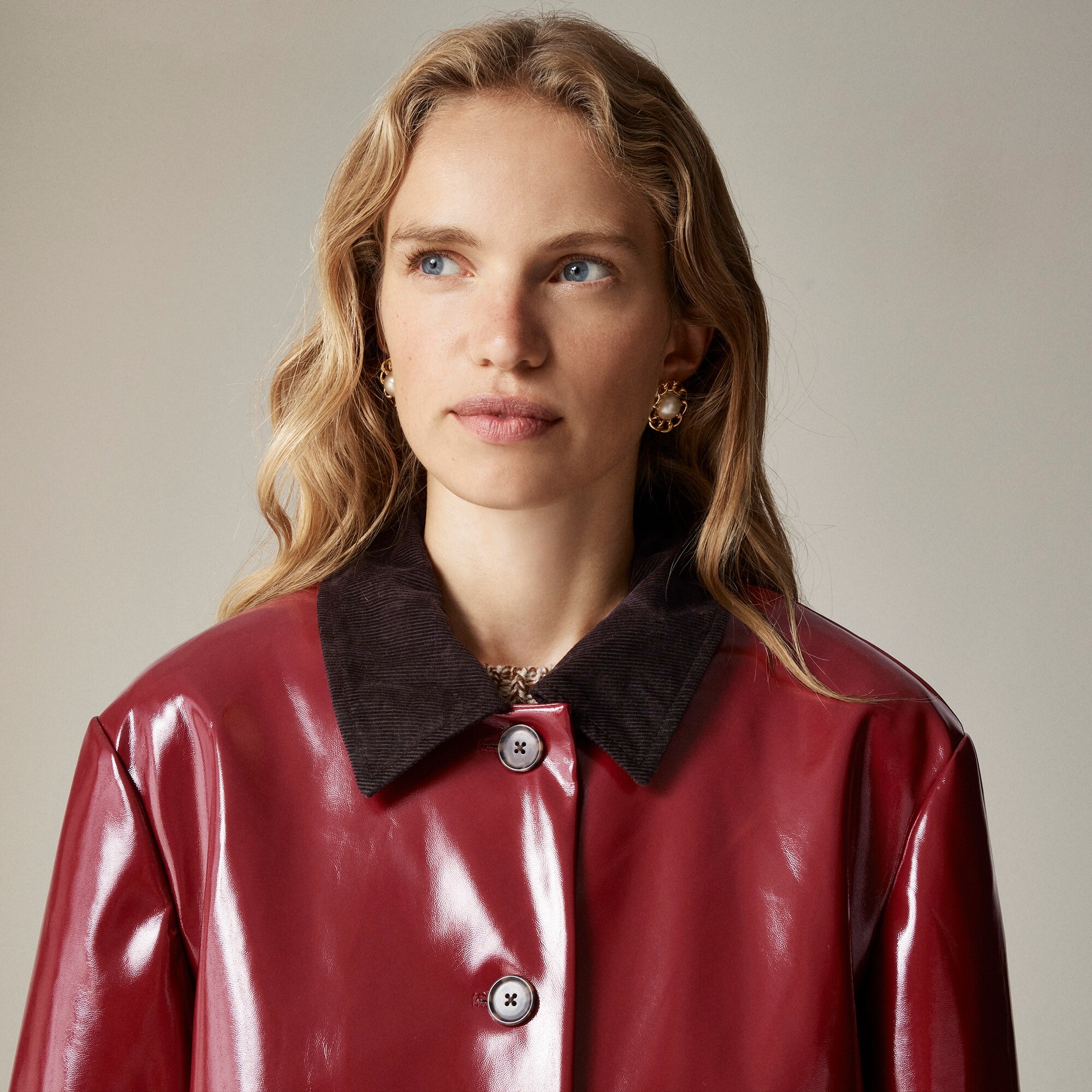 Collection Barn Jacket™ in patent faux leather