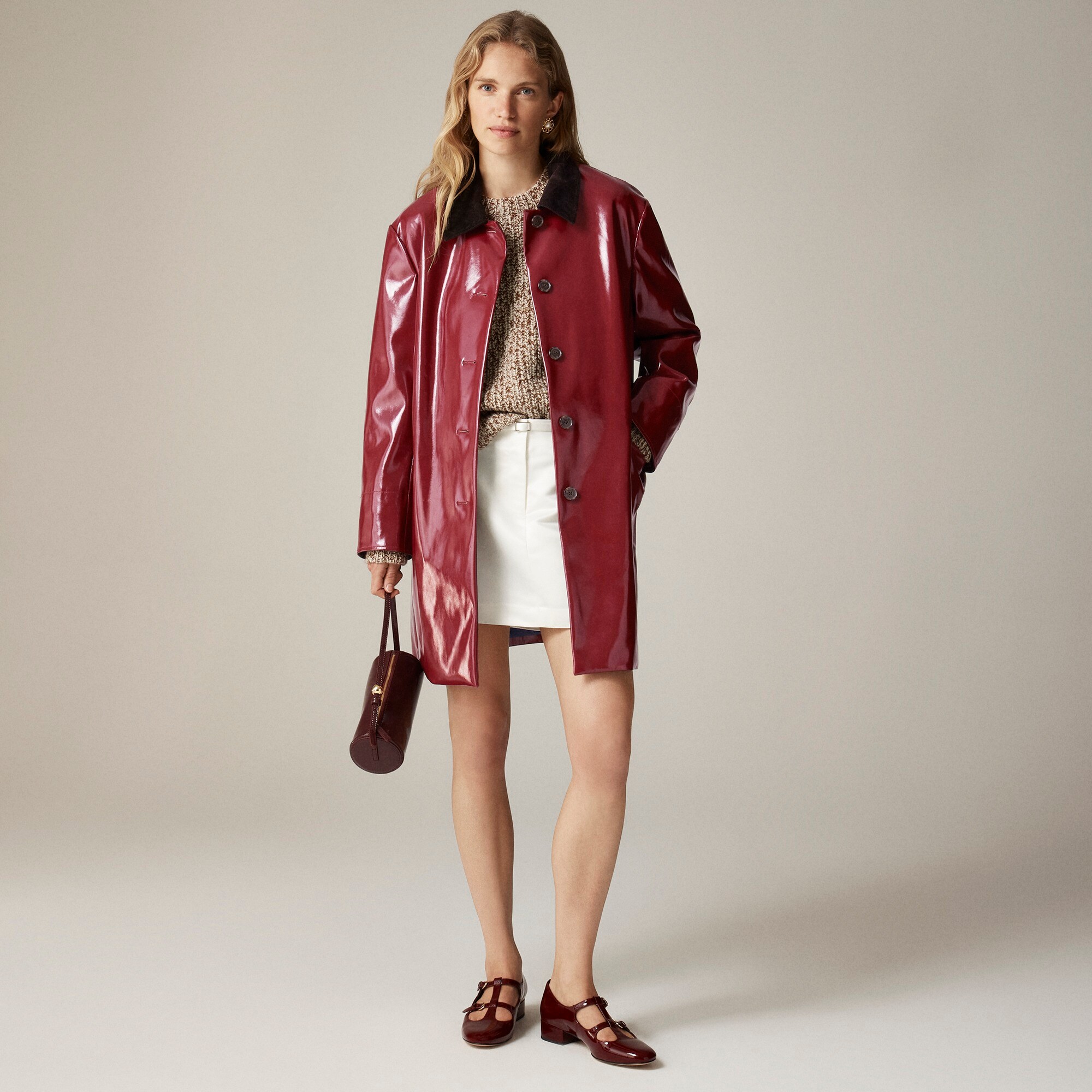 Collection Barn Jacket™ in patent faux leather