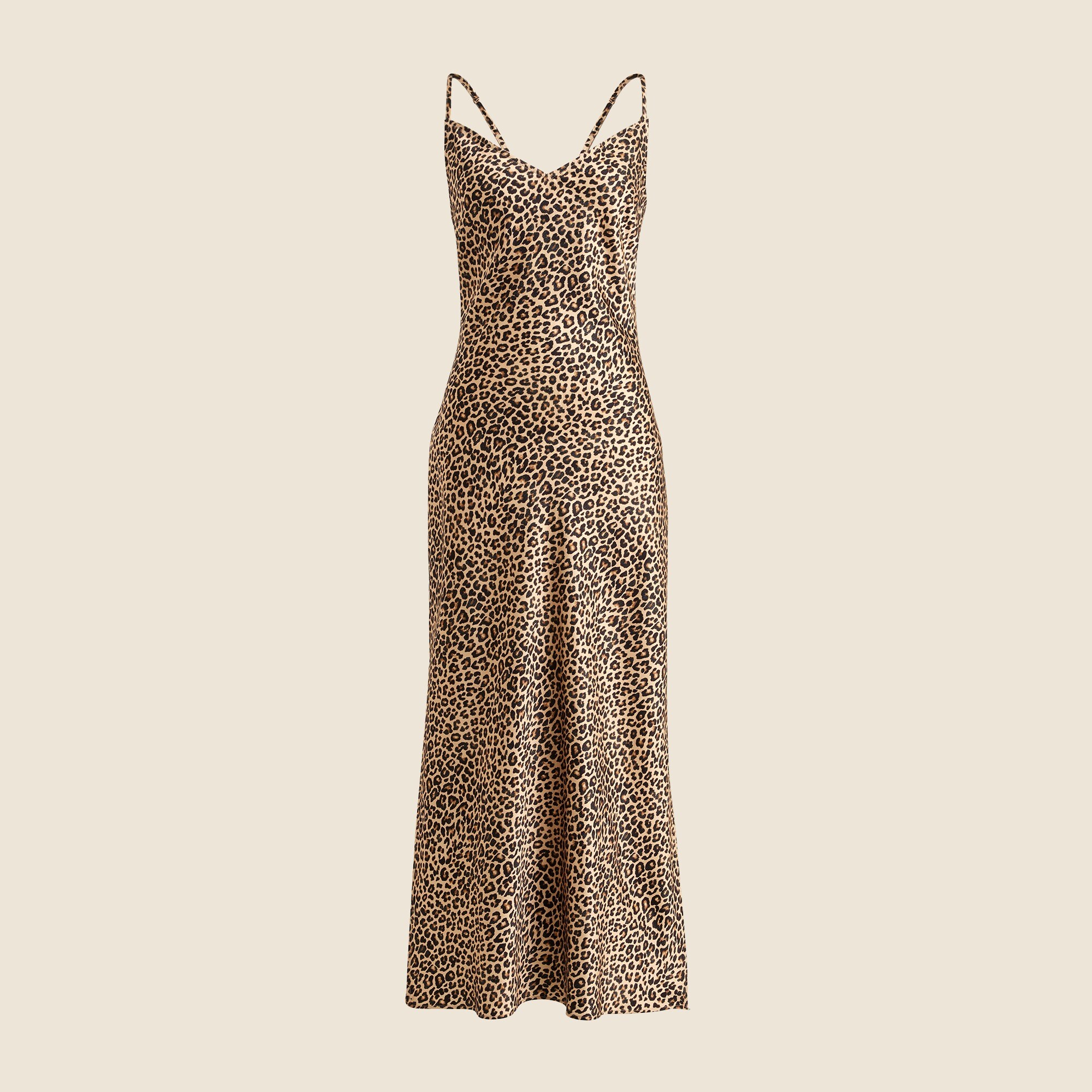 leopard maxi slip dress boohoo Women's Tonal Animal Print Chiffon Cowl Front & Back Maxi Slip Dress in Leopard