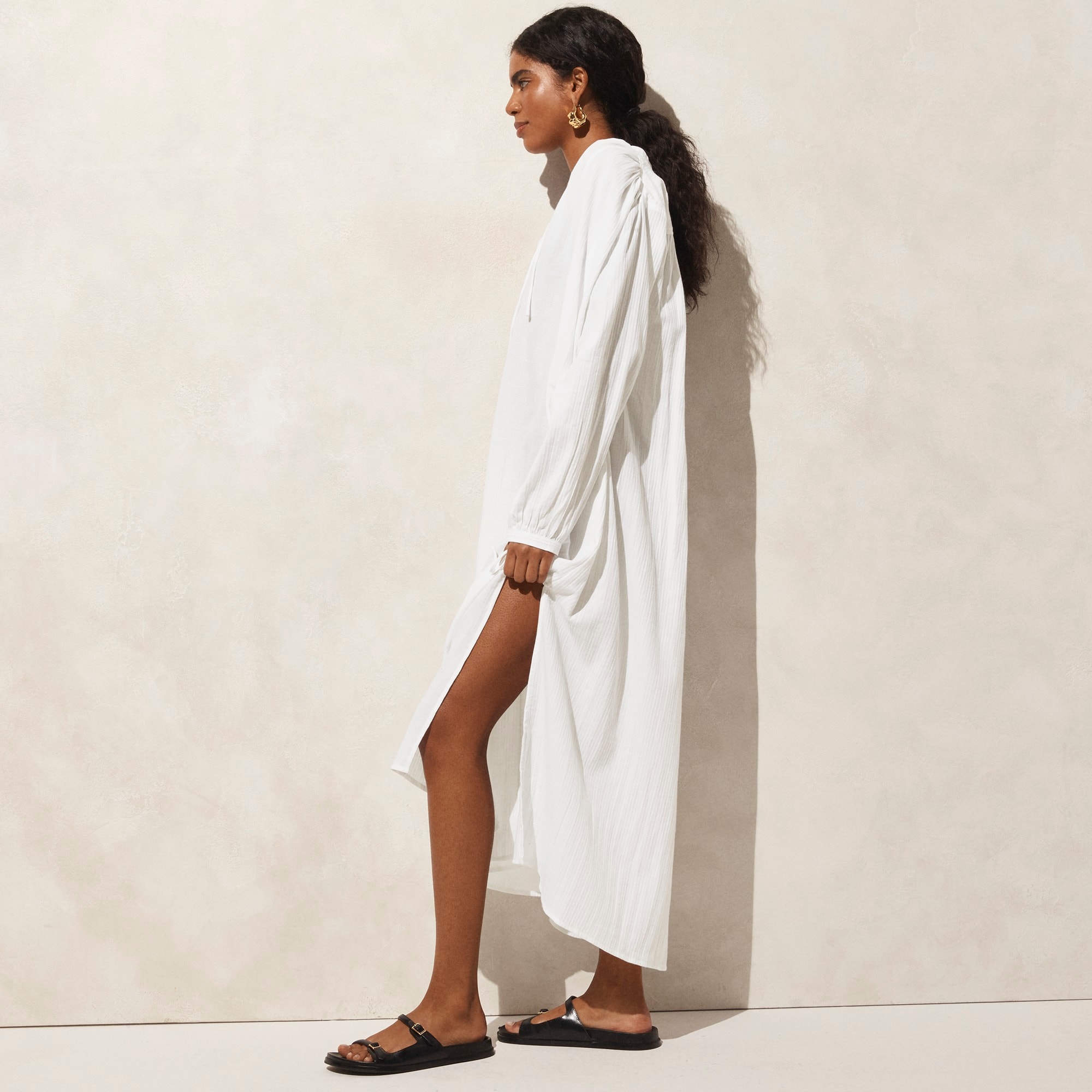 Airy gauze tunic dress