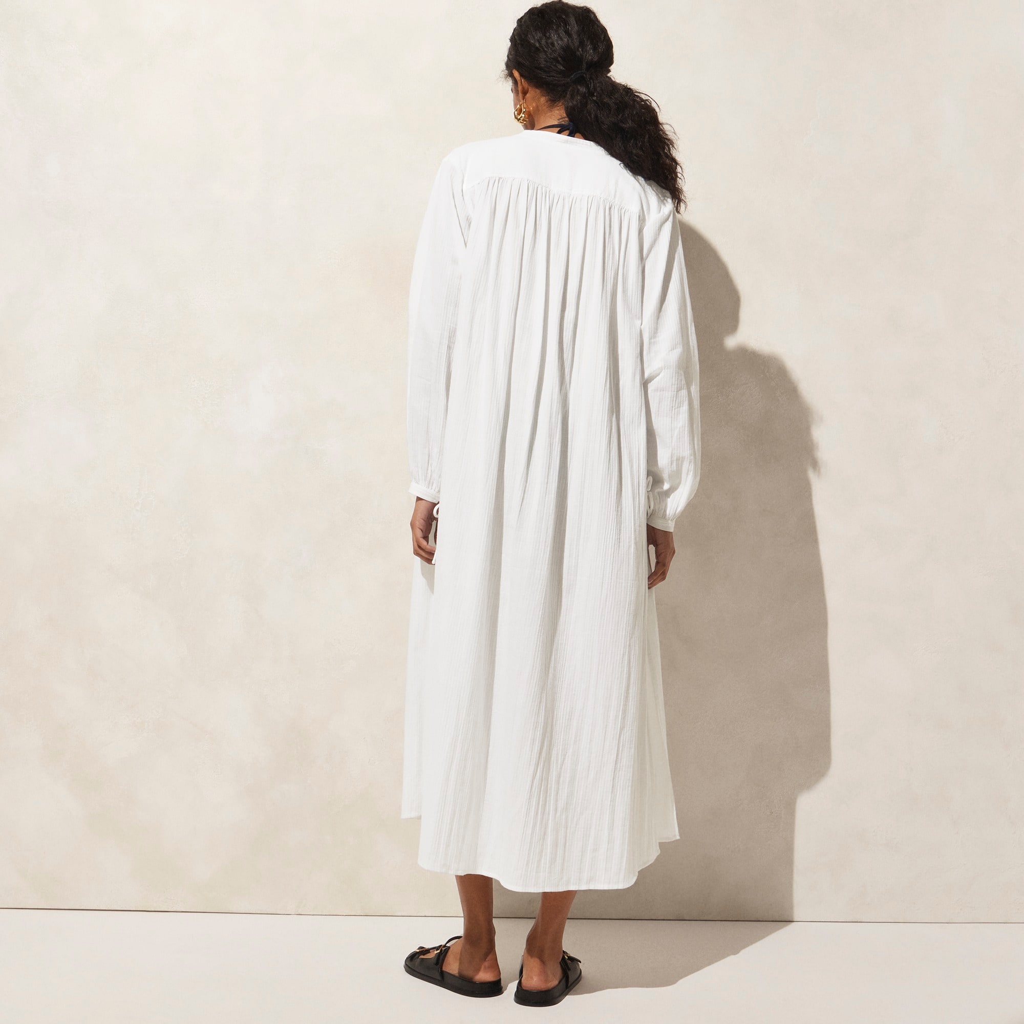 Airy gauze tunic dress