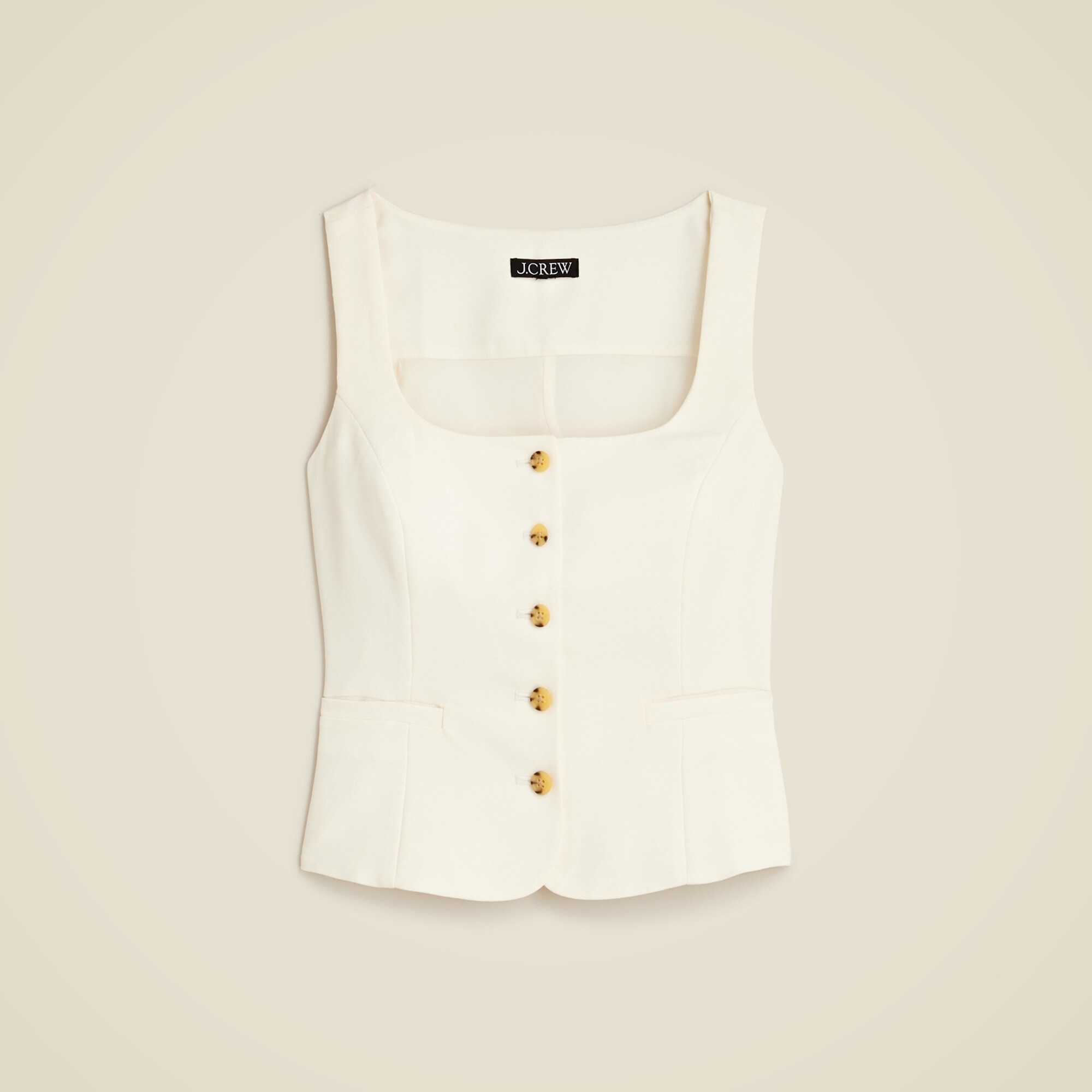 womens Scoopneck vest in drapey crepe