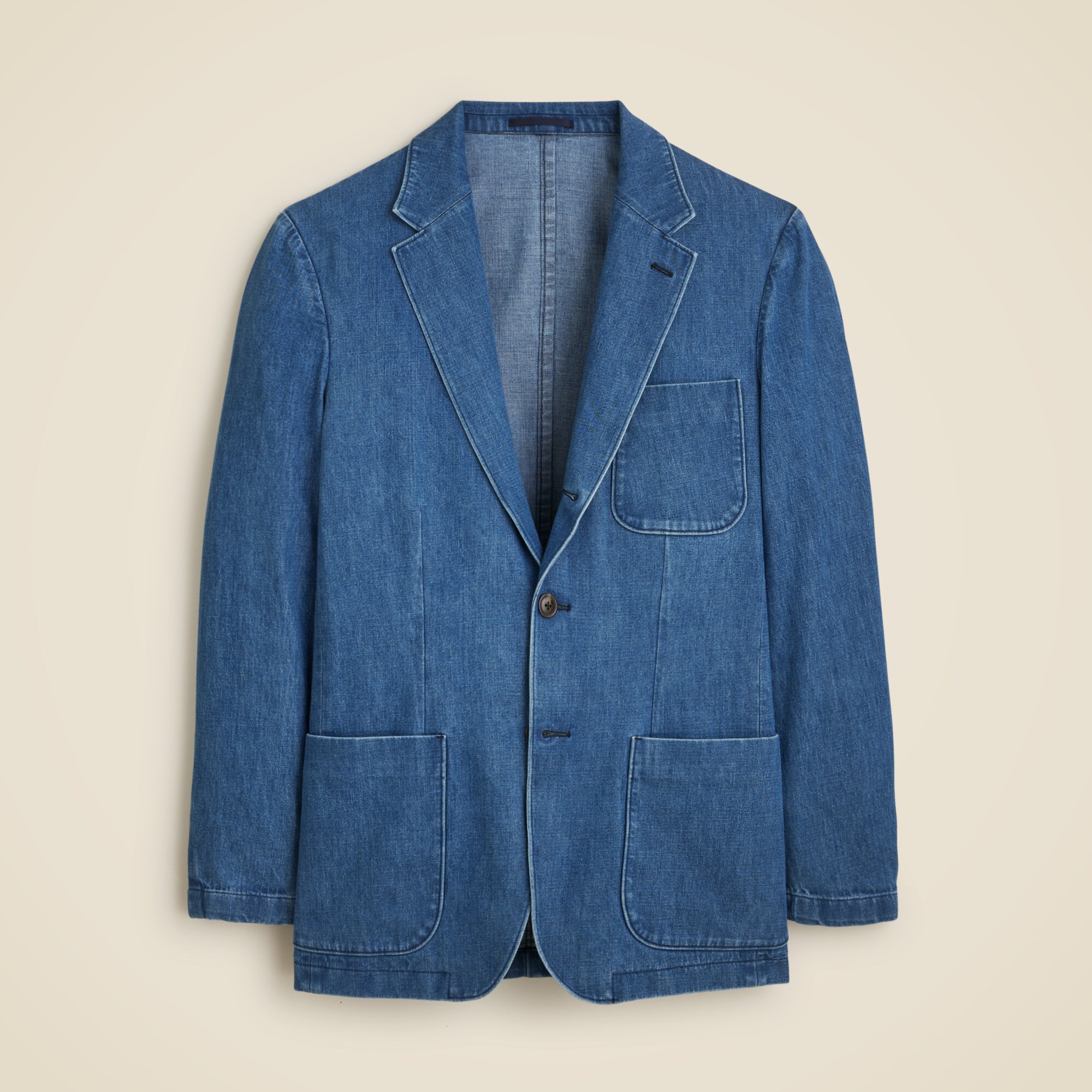 Relaxed-fit suit jacket in Japanese denim