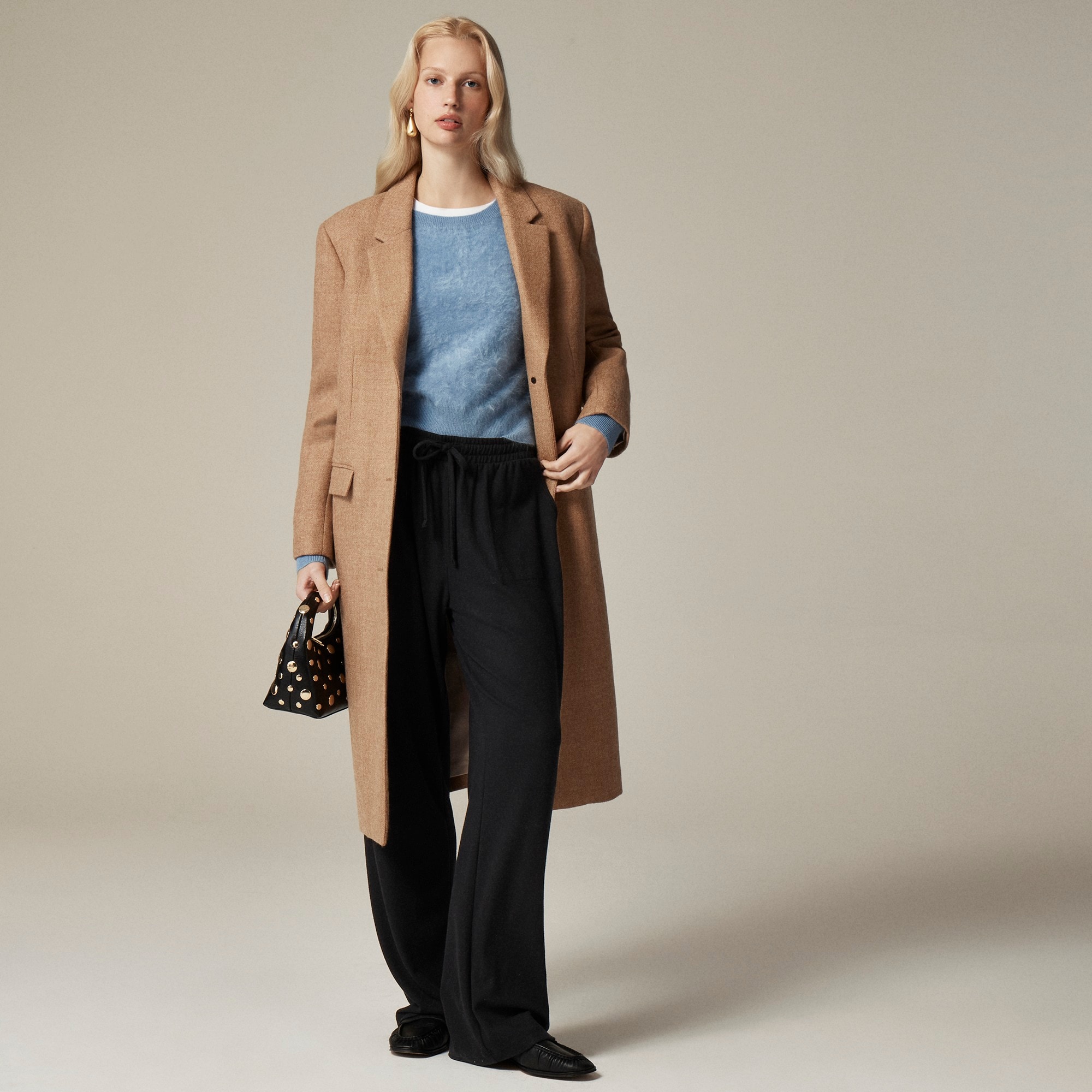  Soft rib wide-leg pant