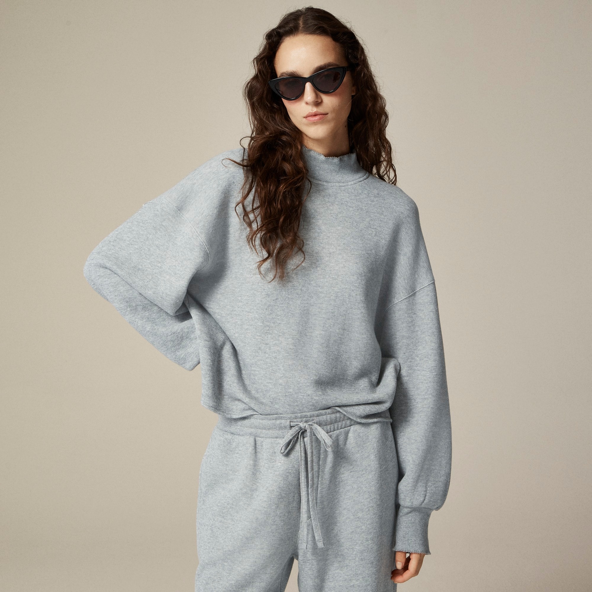 Heritage terry mockneck sweatshirt
