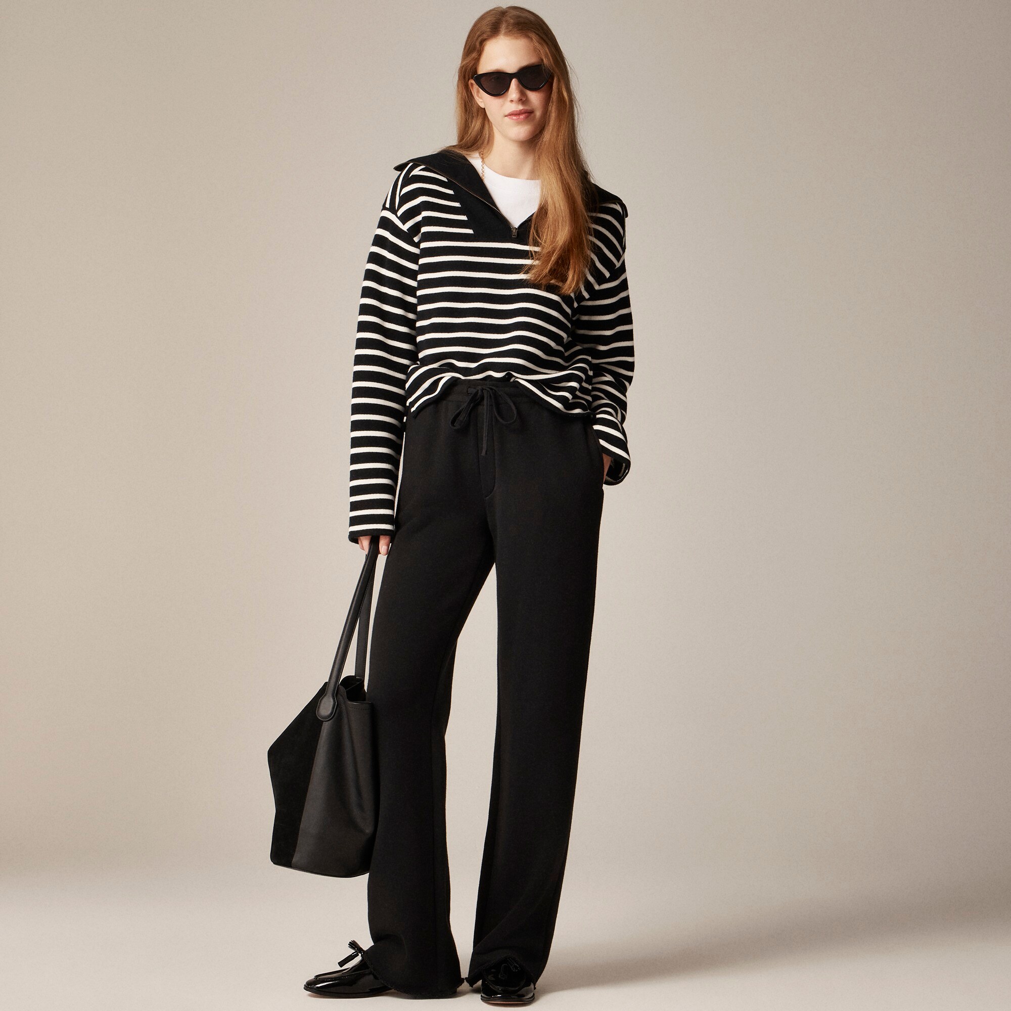 womens Heritage terry wide-leg sweatpant
