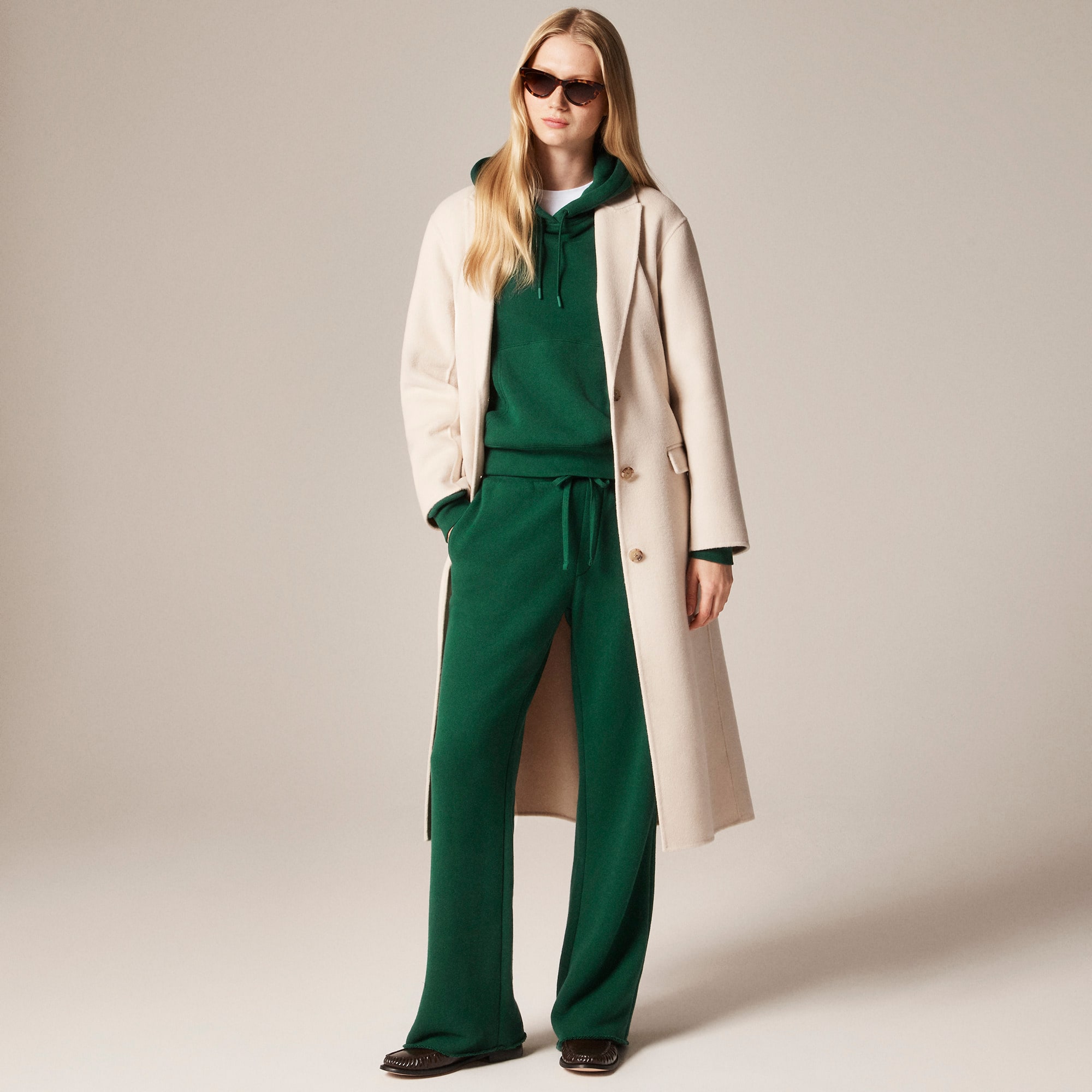 womens Heritage terry wide-leg sweatpant