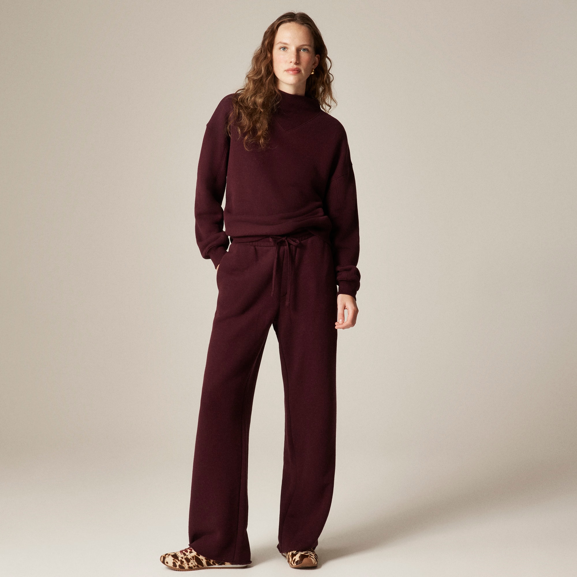 Heritage terry wide-leg sweatpant