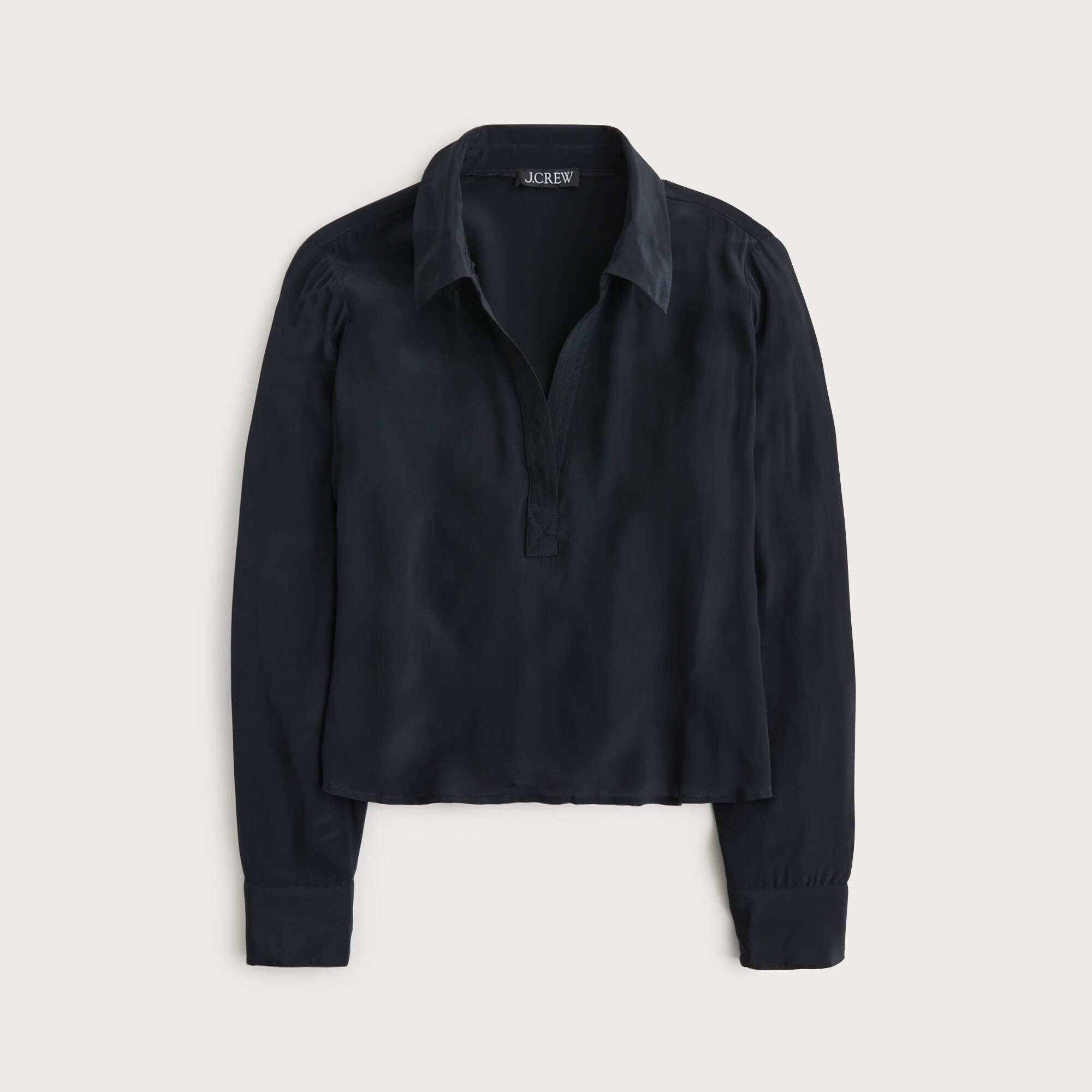 Bungalow popover shirt in crepe de chine