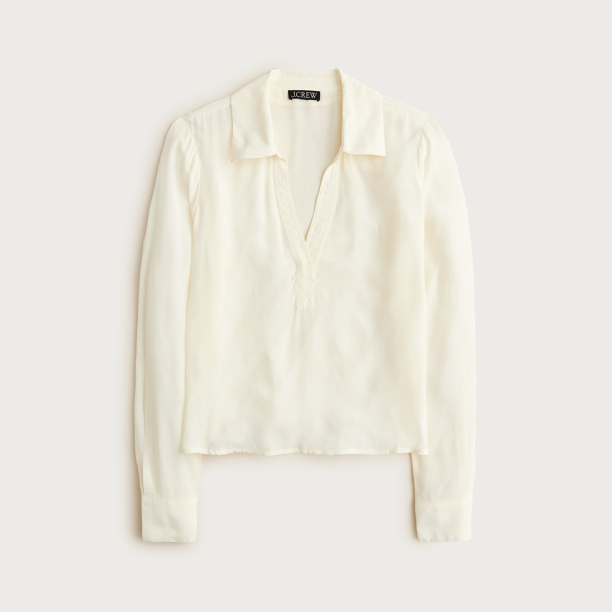  Bungalow popover shirt in crepe de chine