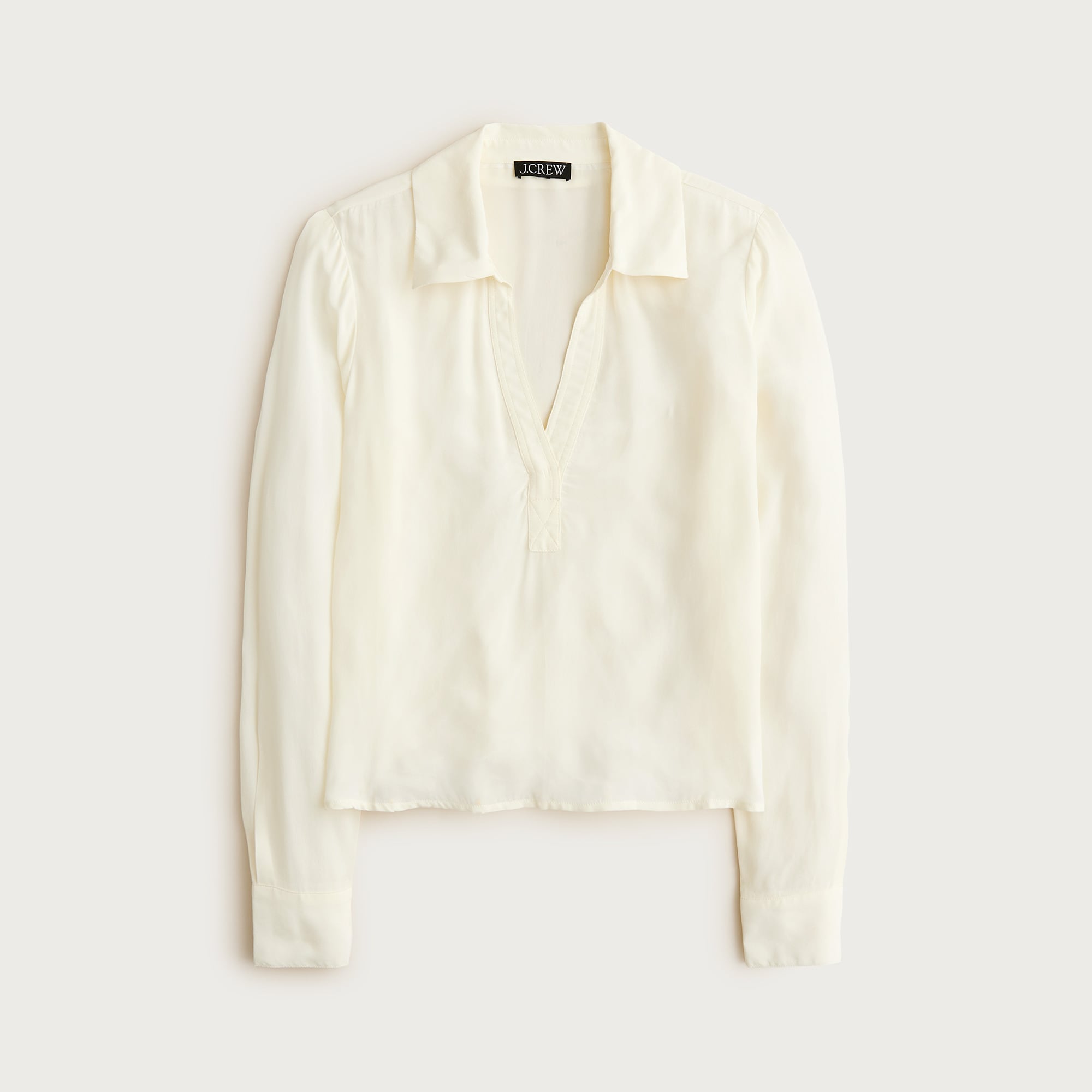 Lace-trim Pintuck Top In Crepe De Chine For Women | J.Crew