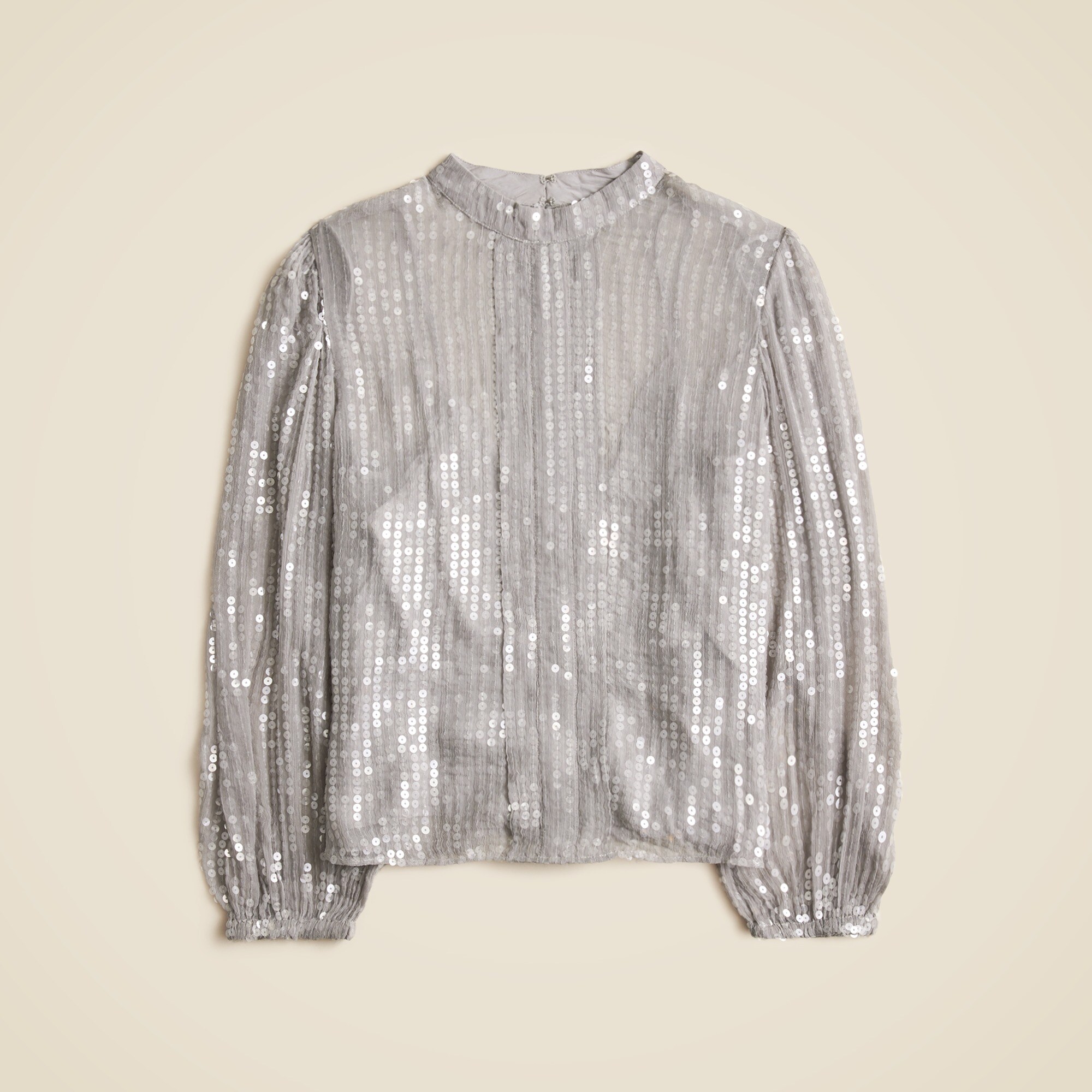 Sequin mockneck top