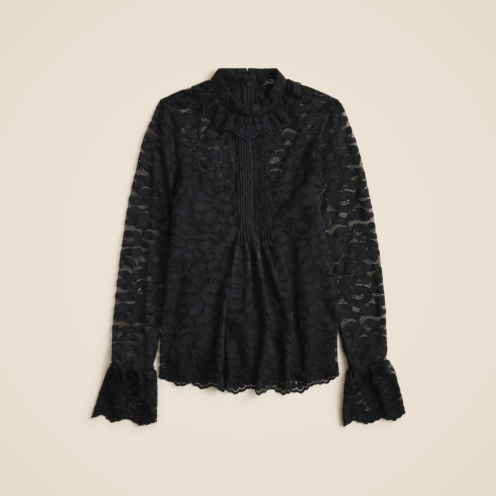 Lace mockneck top