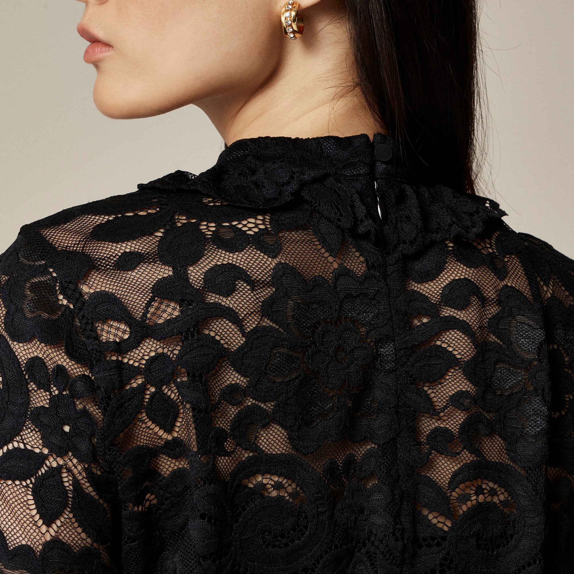 Lace mockneck top
