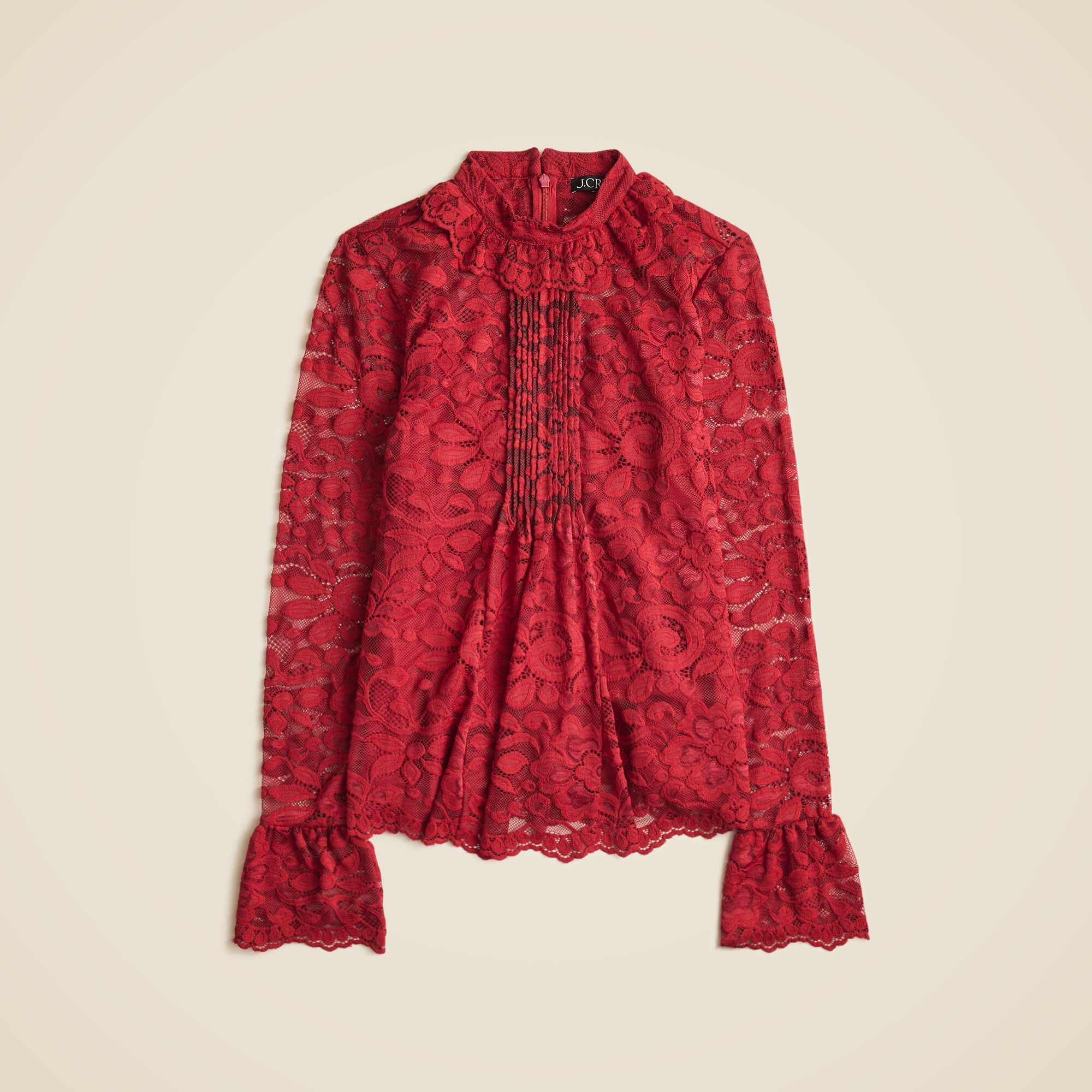 Lace mockneck top