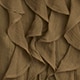 Ruffle-front top in crinkle cupro OLIVE SOMBRE