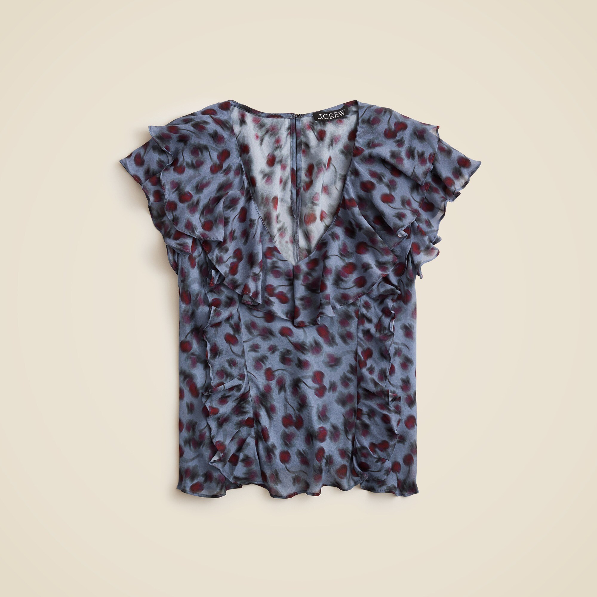 Ruffle chiffon top