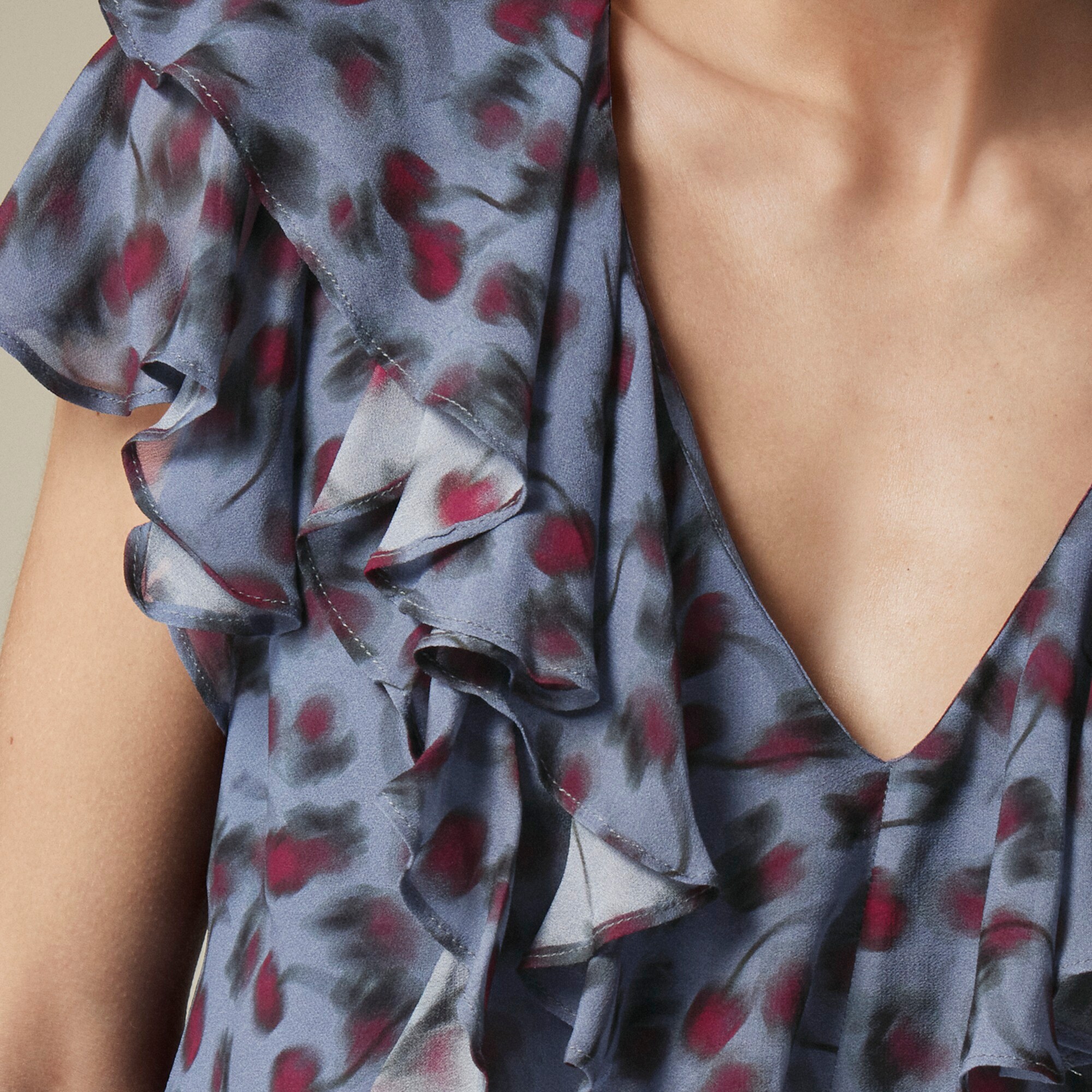 Ruffle chiffon top