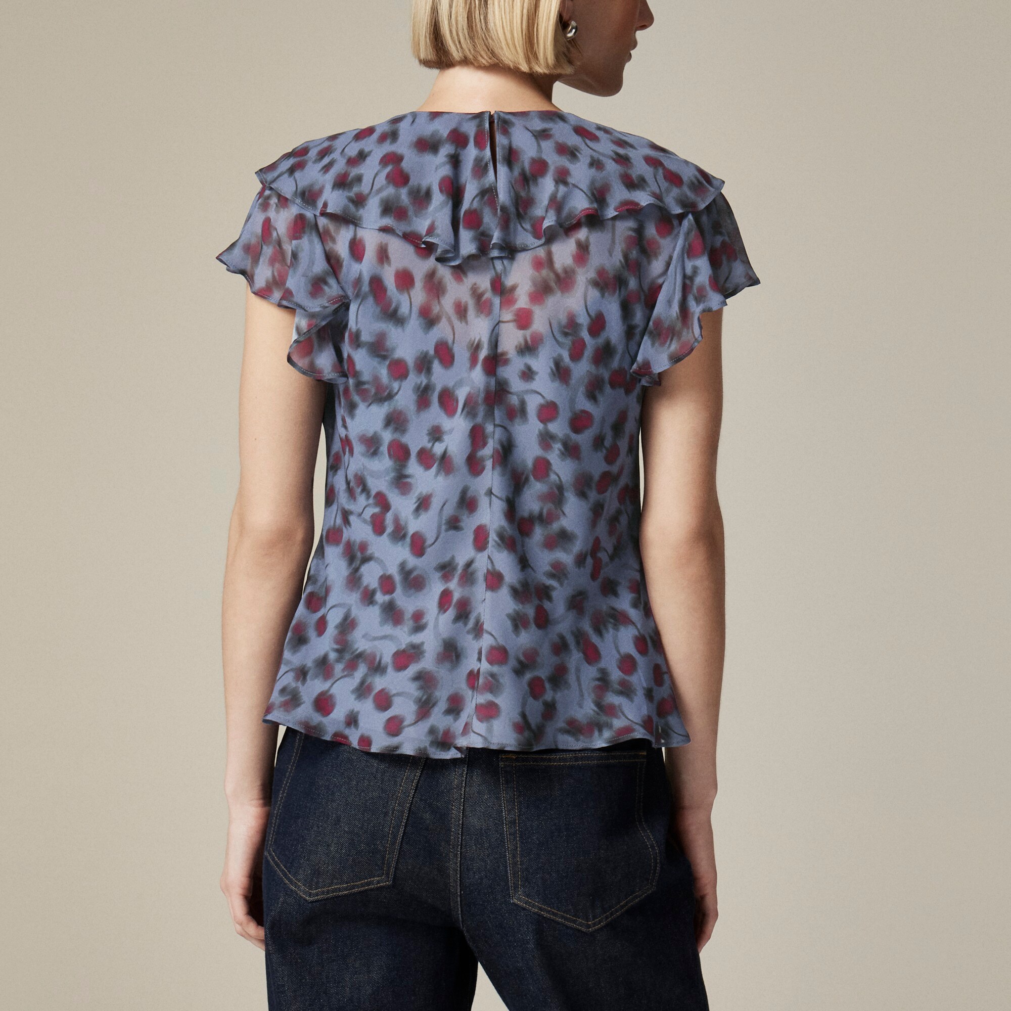 Ruffle chiffon top