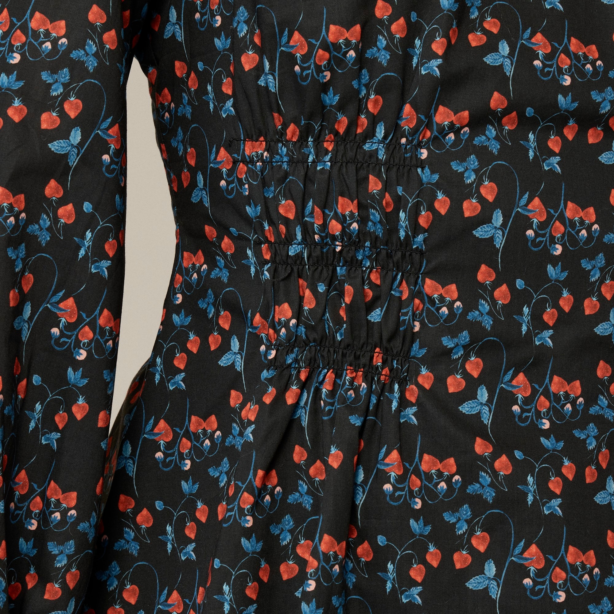 Chiffon shirred-waist top in Liberty® Tana Lawn floral fabric