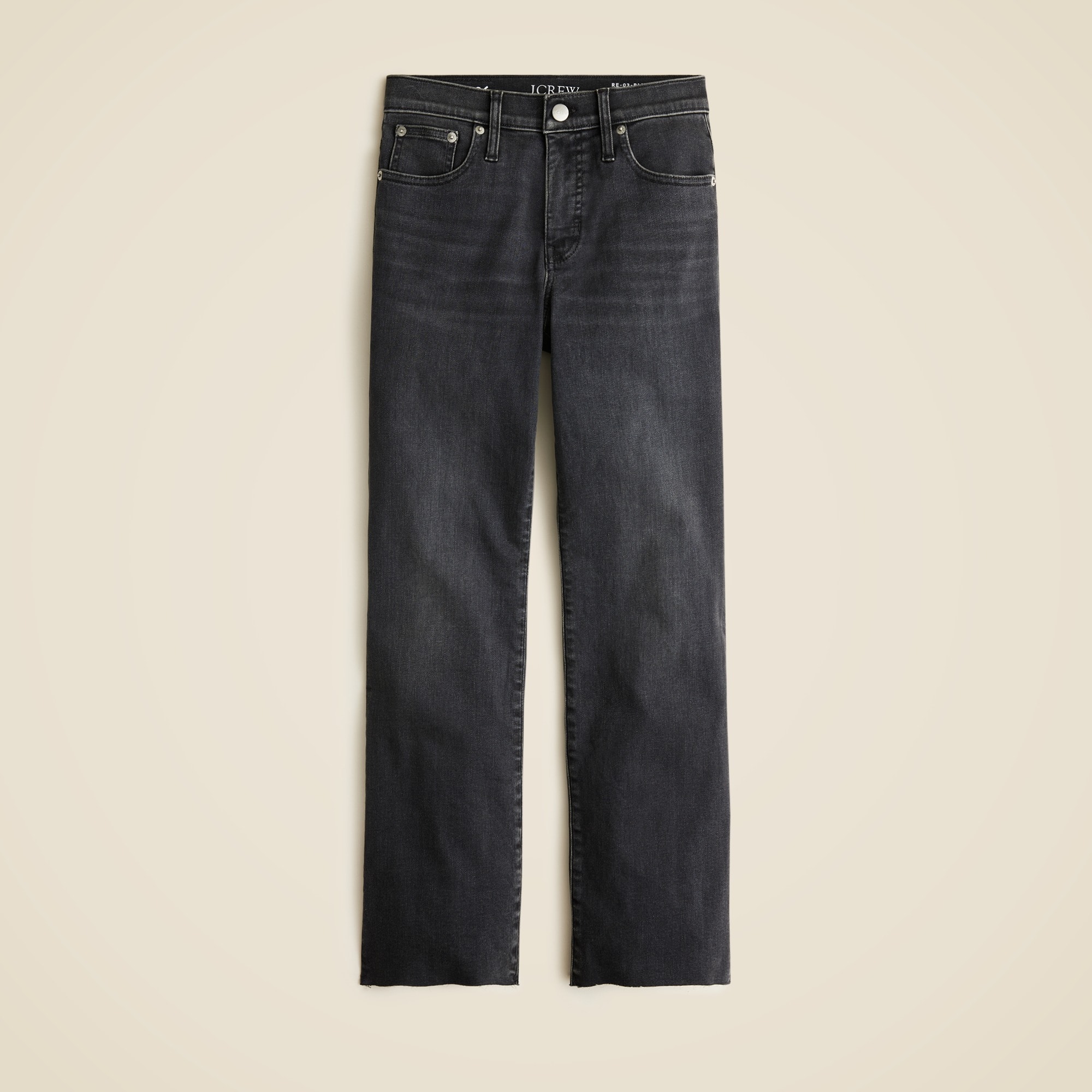 Mid-rise kickout jean