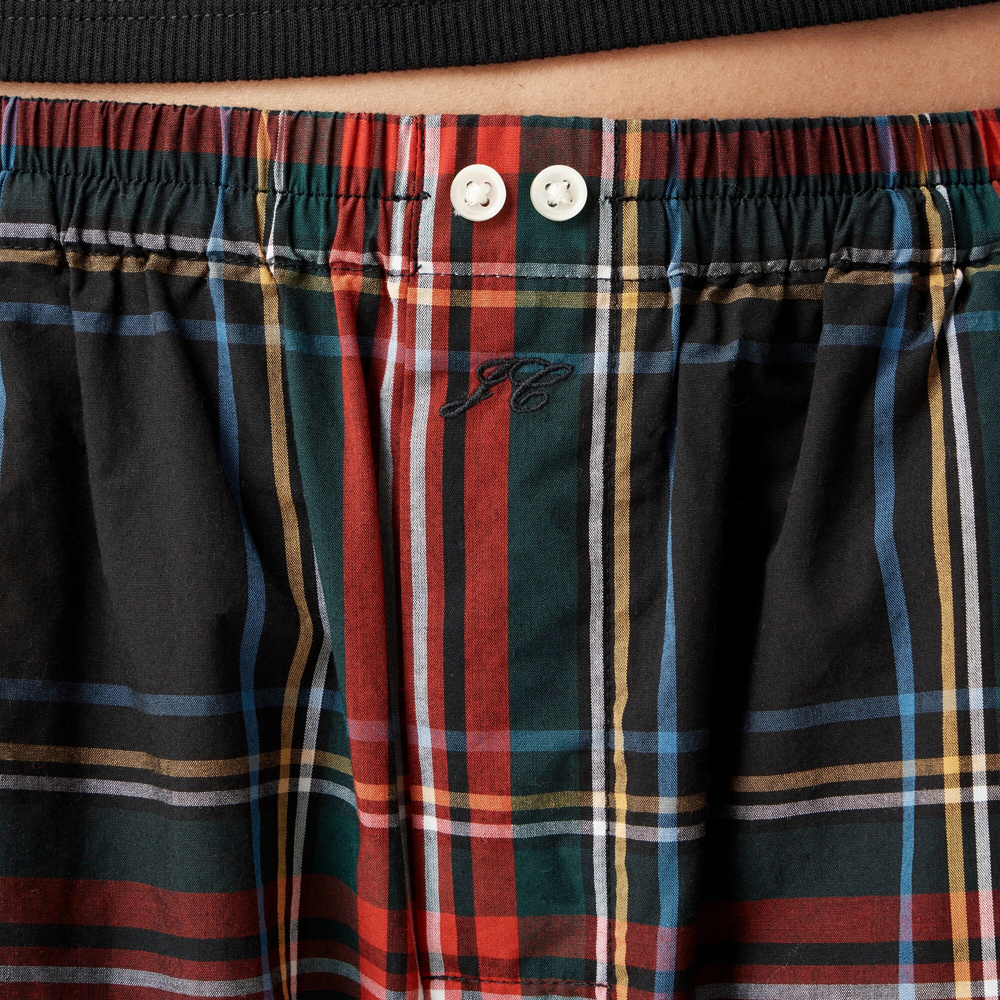 Pajama pant in Stewart tartan cotton poplin