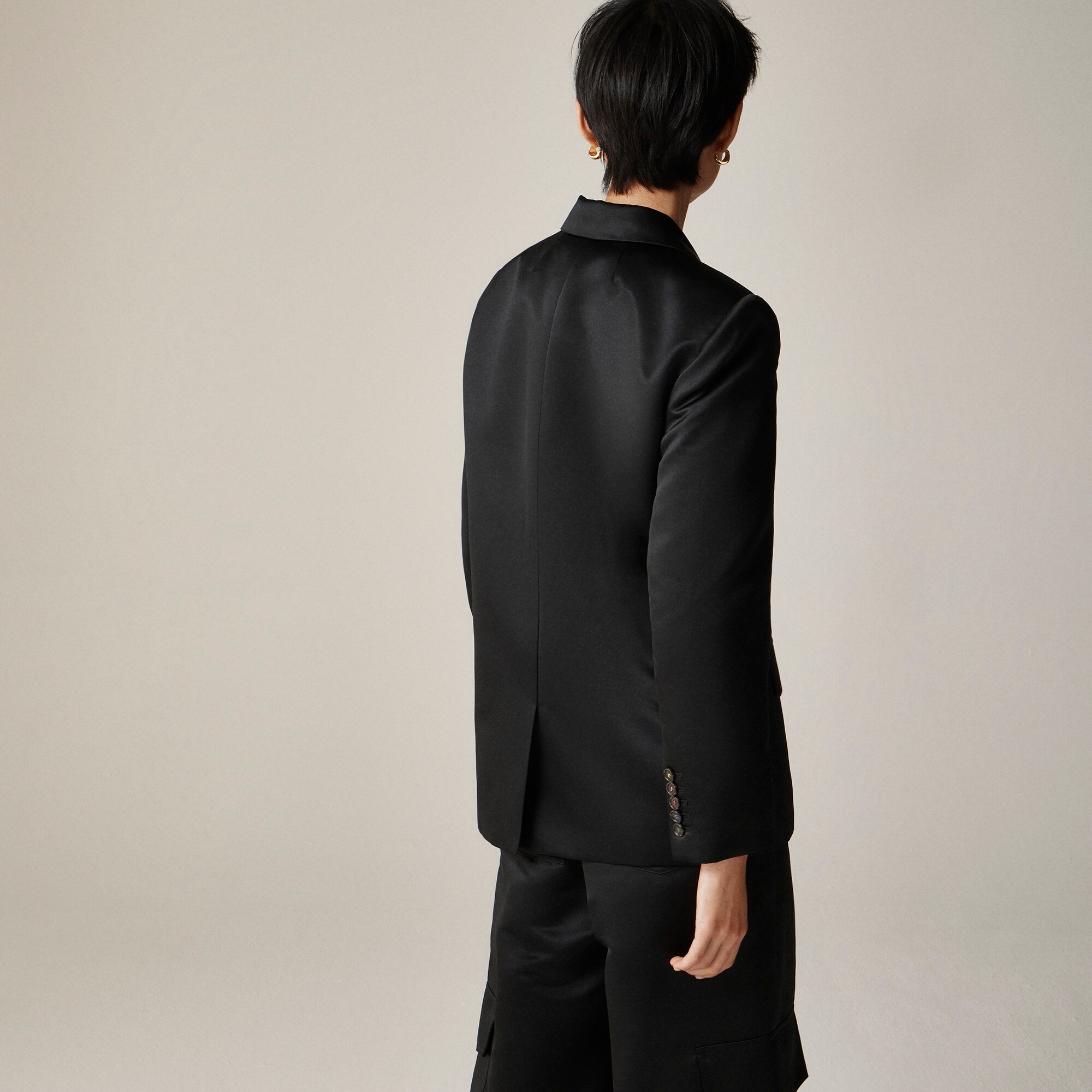 Christopher John Rogers X J.Crew relaxed blazer in duchesse satin