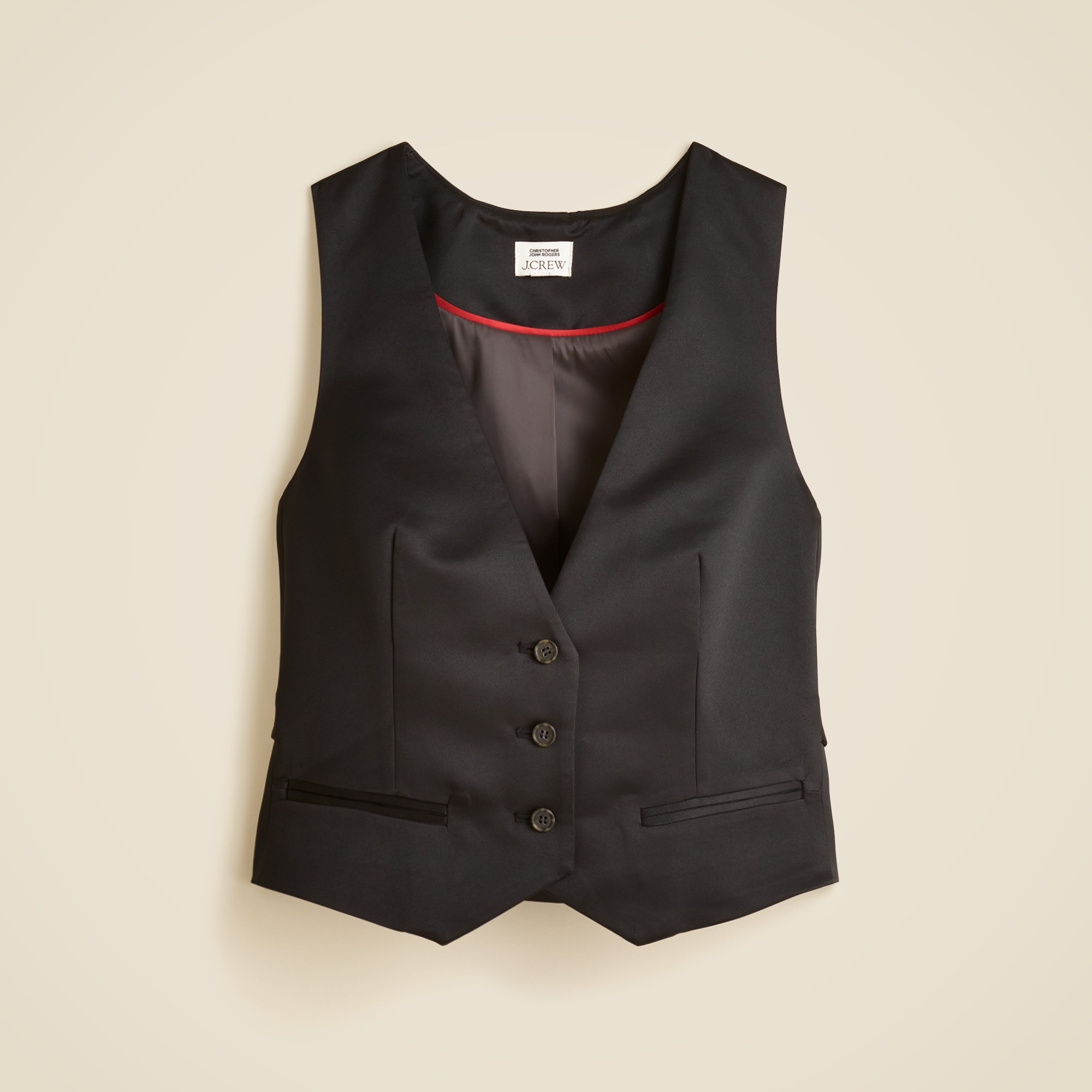 J crew black and white vest hotsell