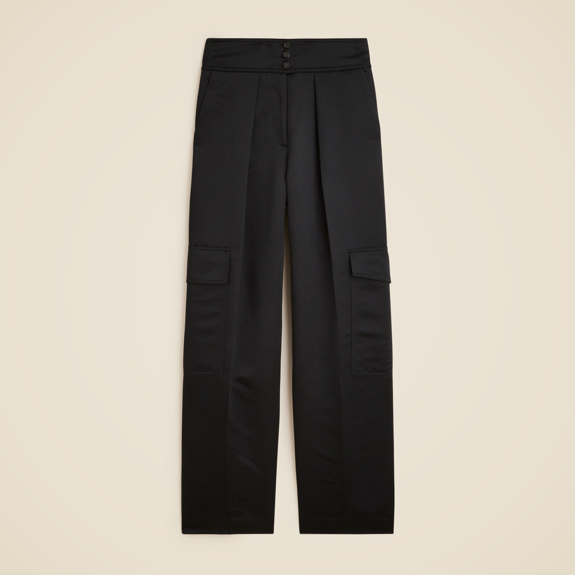 womens Christopher John Rogers X J.Crew high-rise cargo pant in duchesse satin