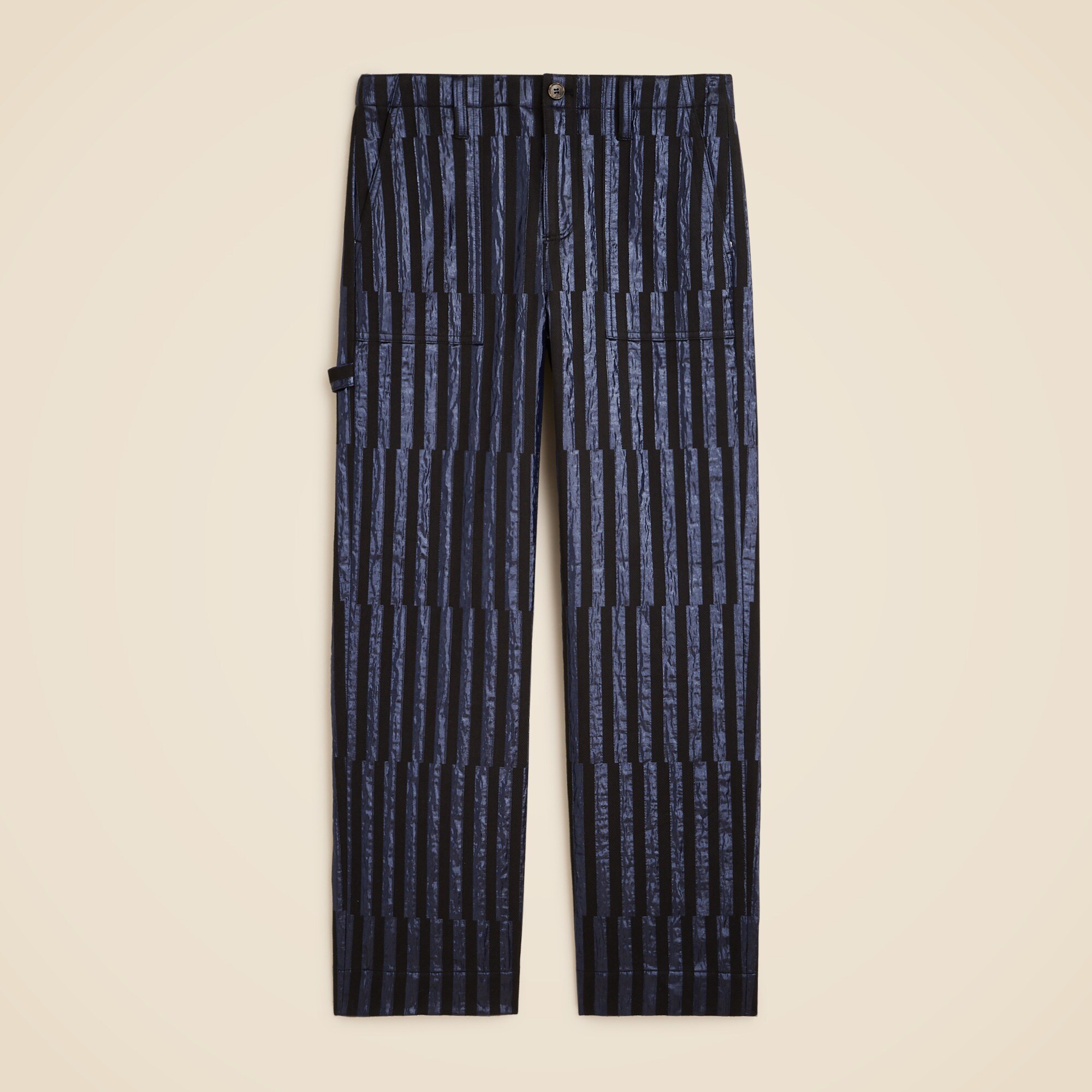 womens Christopher John Rogers X J.Crew wide-leg pant in striped jacquard