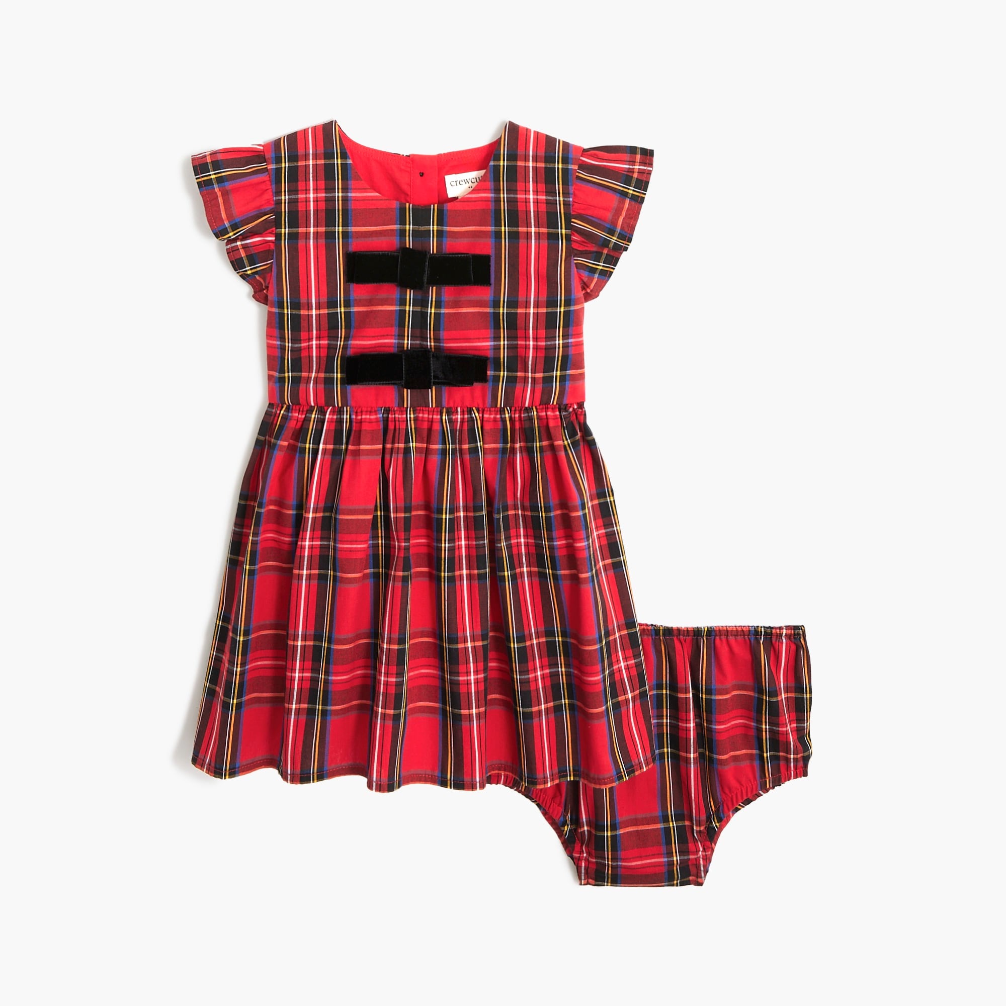 baby &amp; toddler girls' tartan bow-front dress for toddler