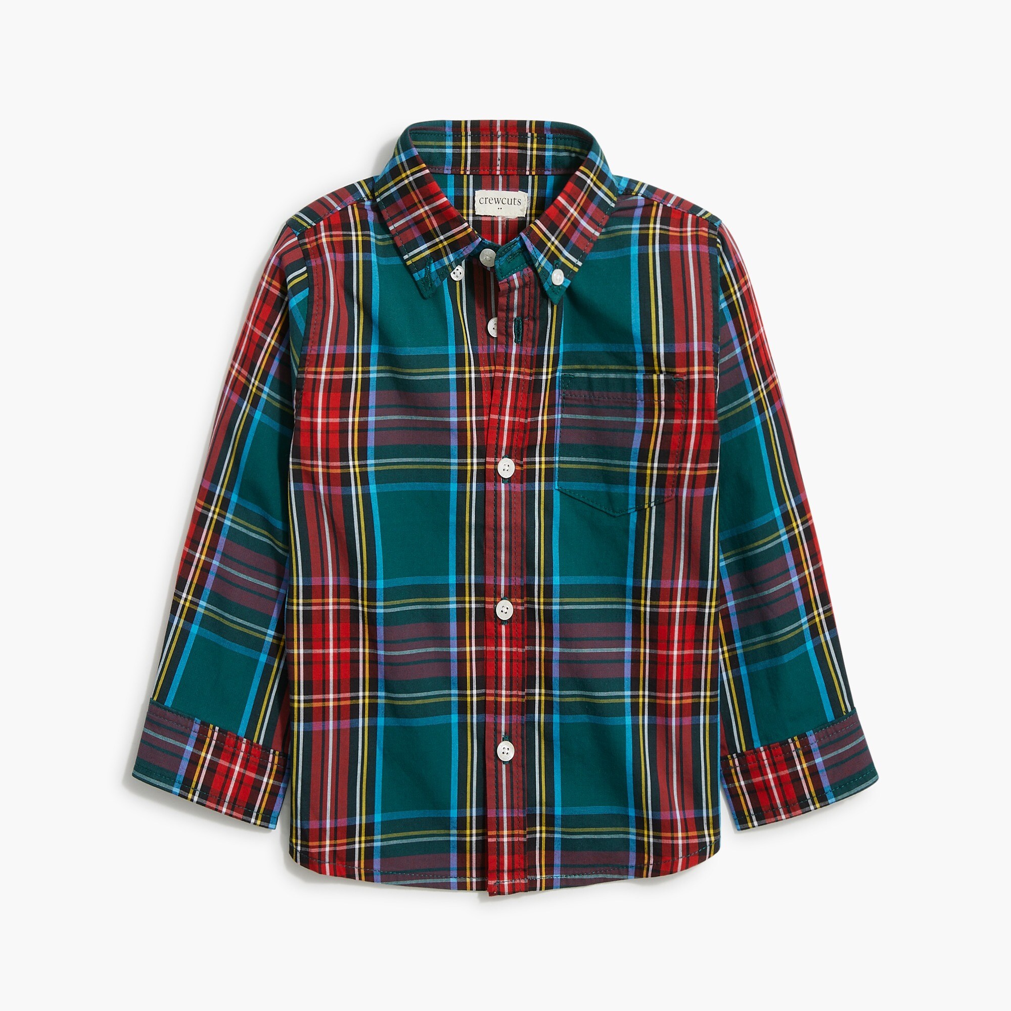 Baby & toddler boys' tartan button-down shirt