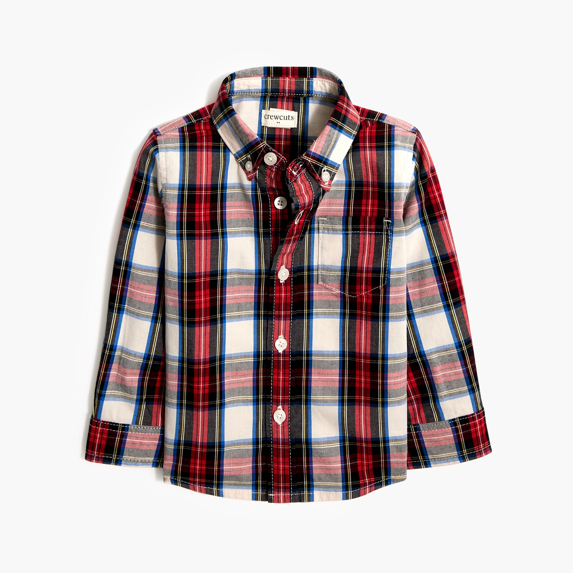 Baby & toddler boys' tartan button-down shirt