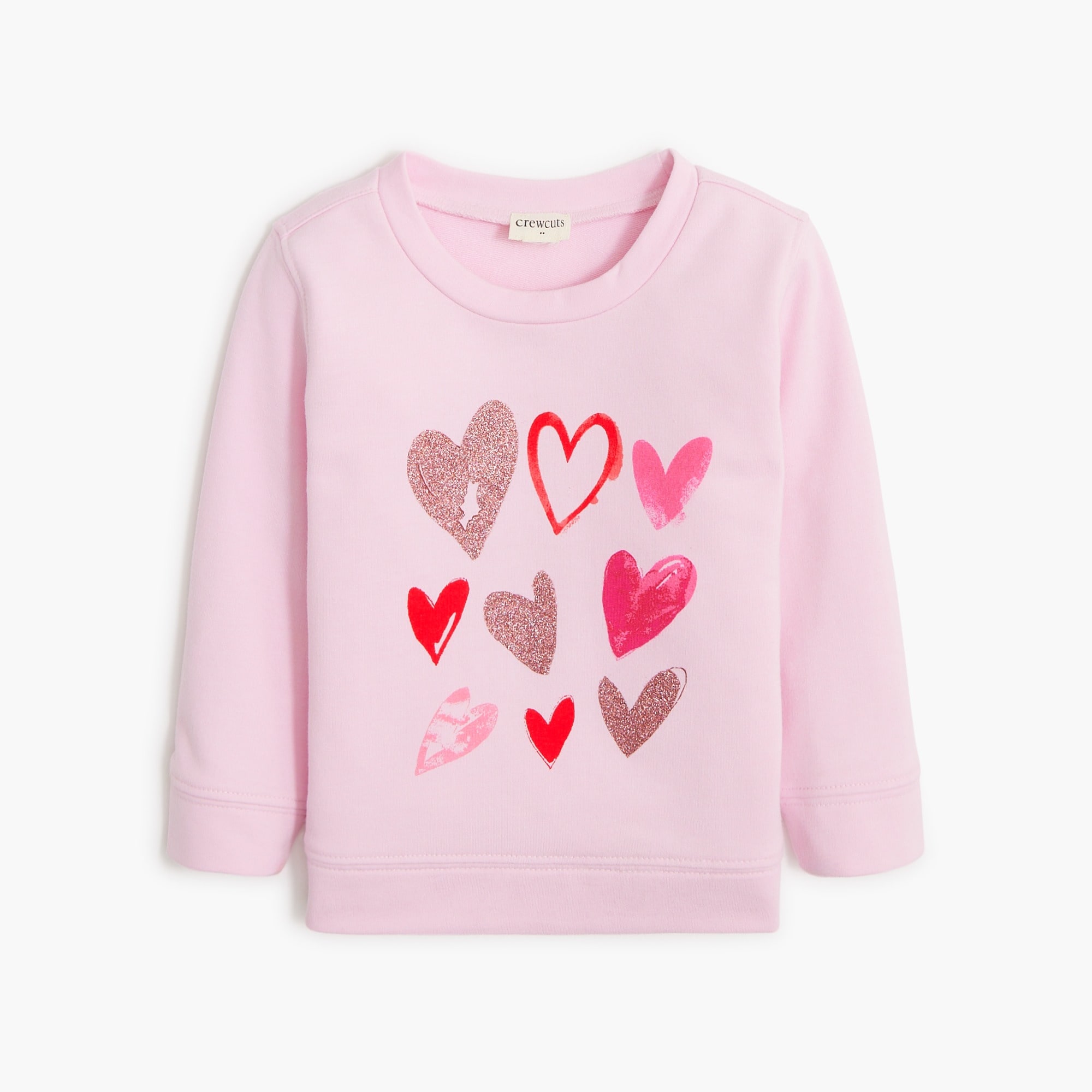 Baby toddler girls heart sweatshirt