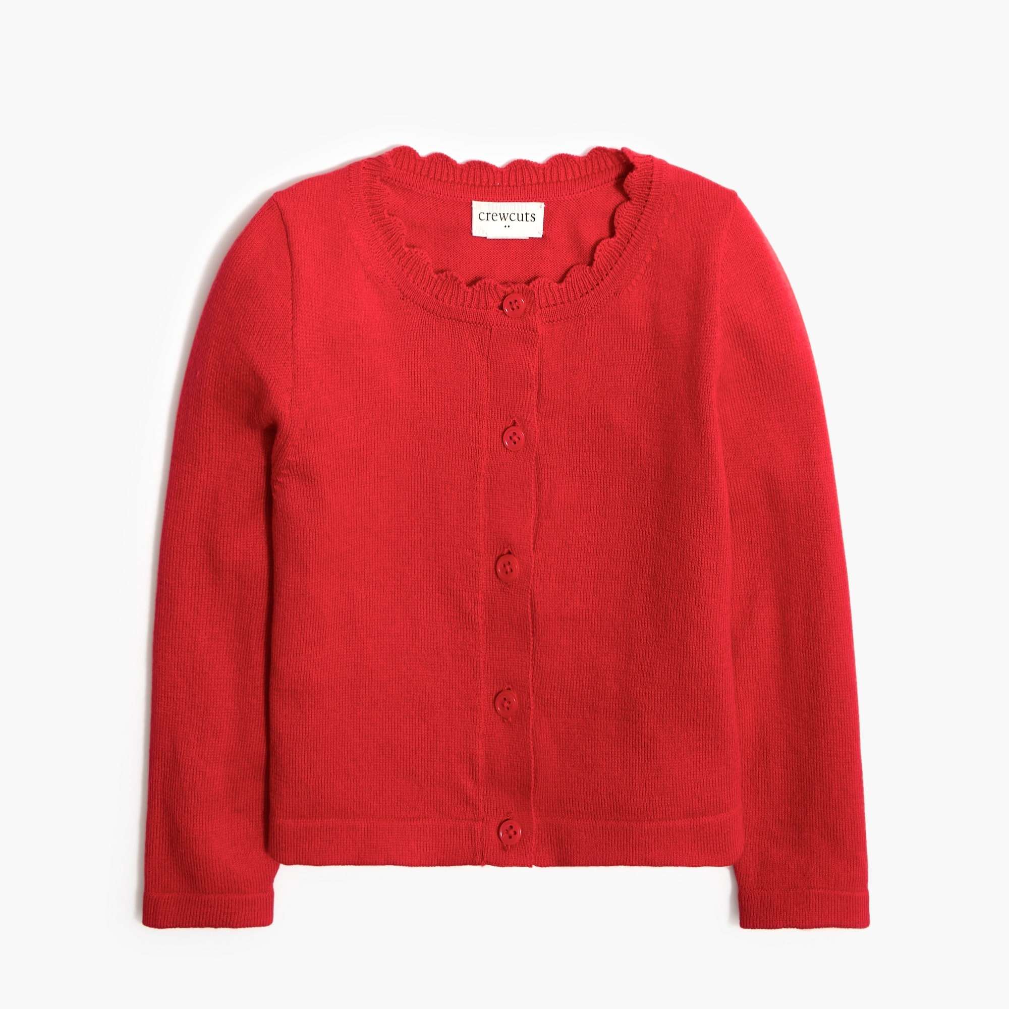 baby & toddler girls Baby &amp; toddler girls' scalloped cotton cardigan sweater