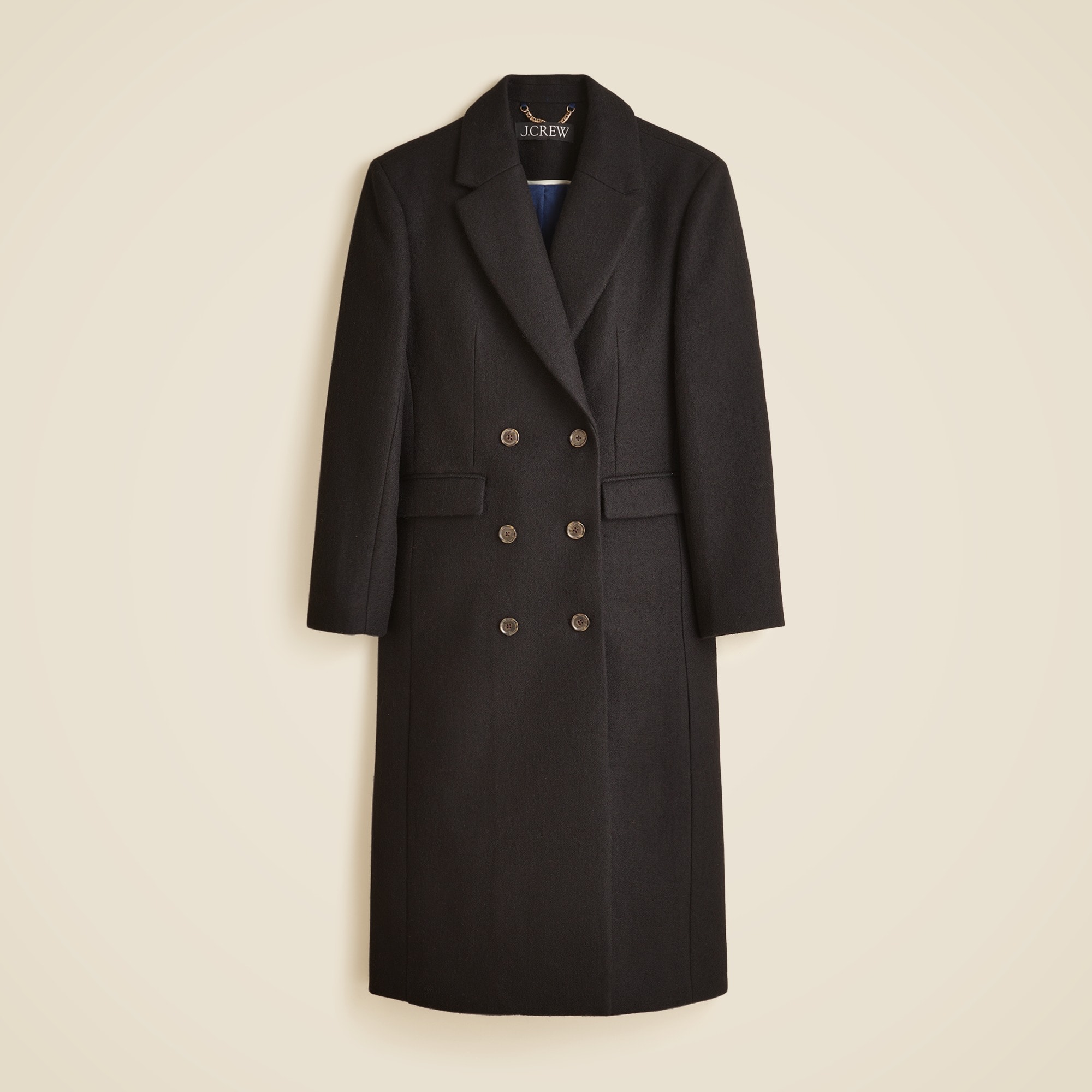 Palais double-breasted topcoat in Italian wool-blend melton