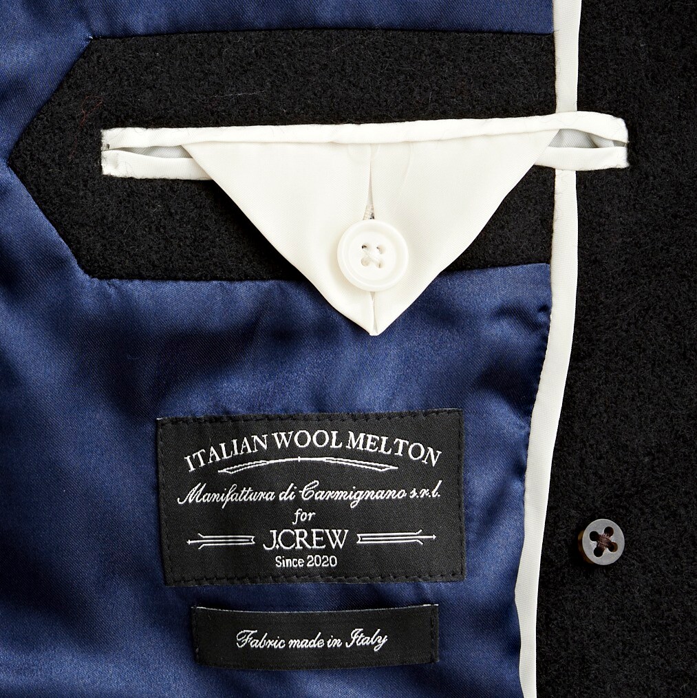 Palais double-breasted topcoat in Italian wool-blend melton