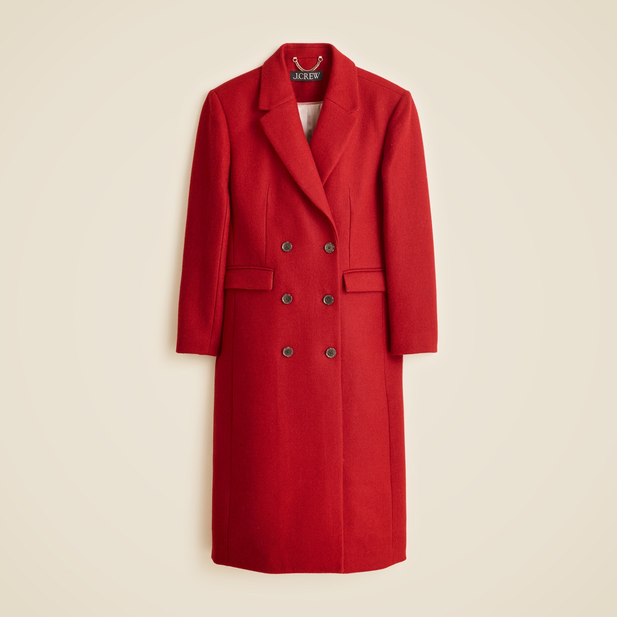Palais double-breasted topcoat in Italian wool-blend melton