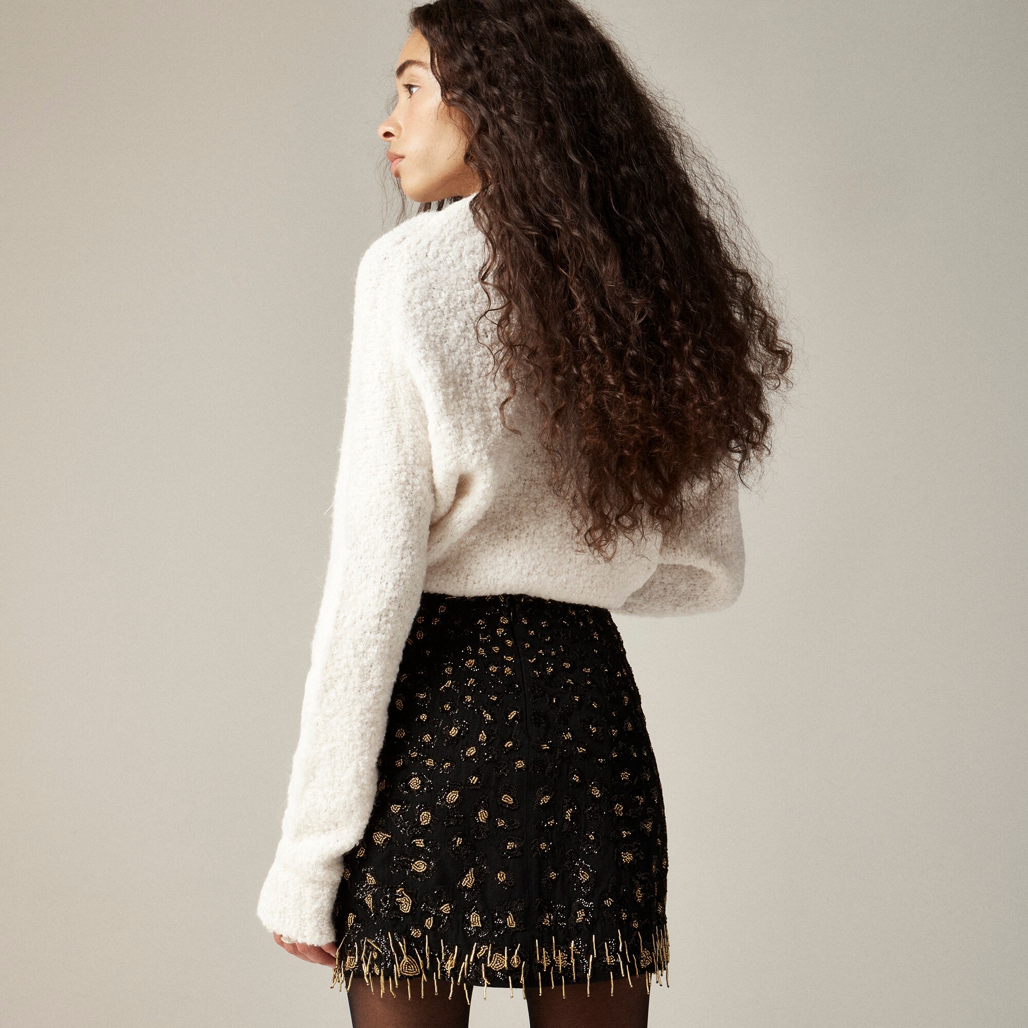 Collection beaded mini skirt