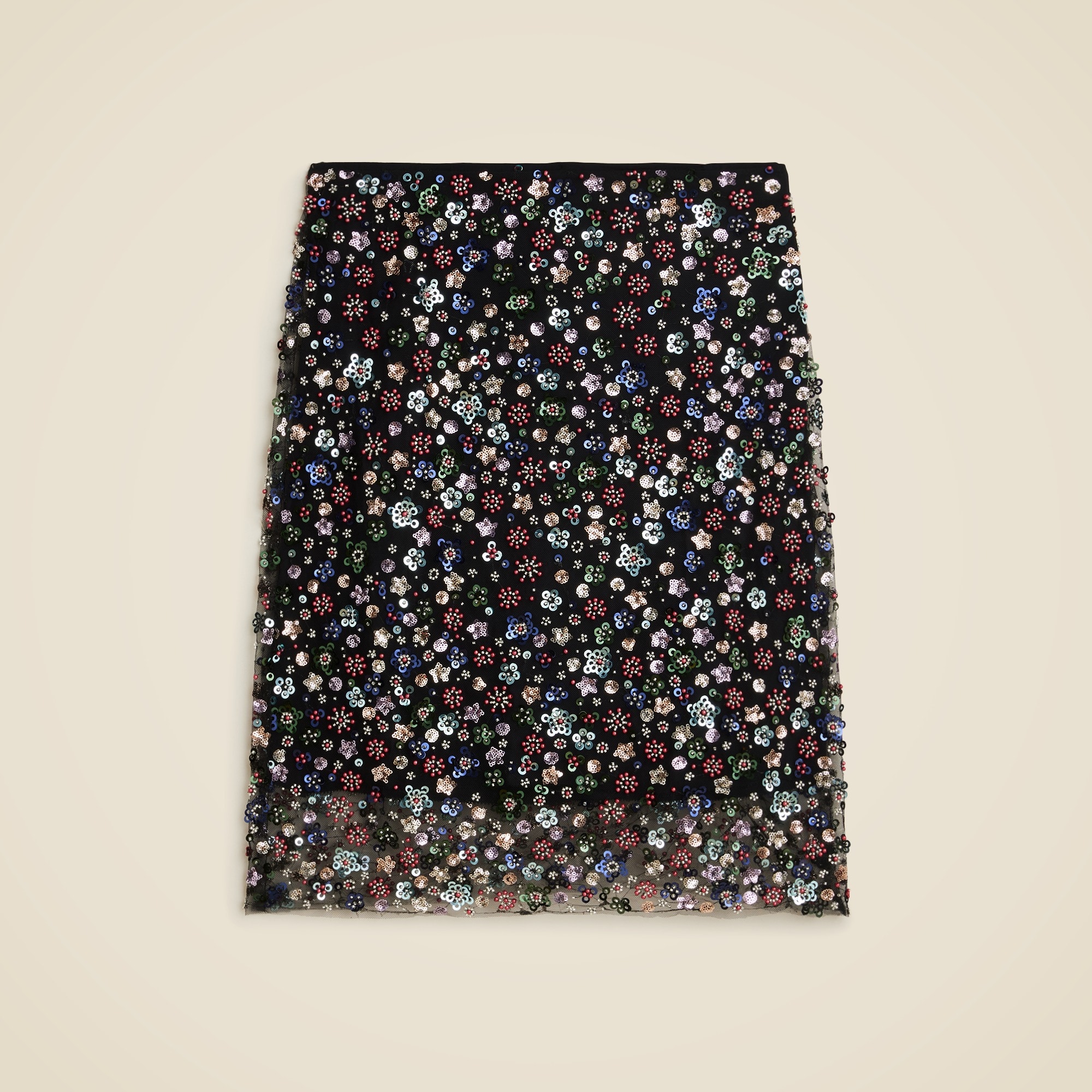 Embellished layered slip skirt