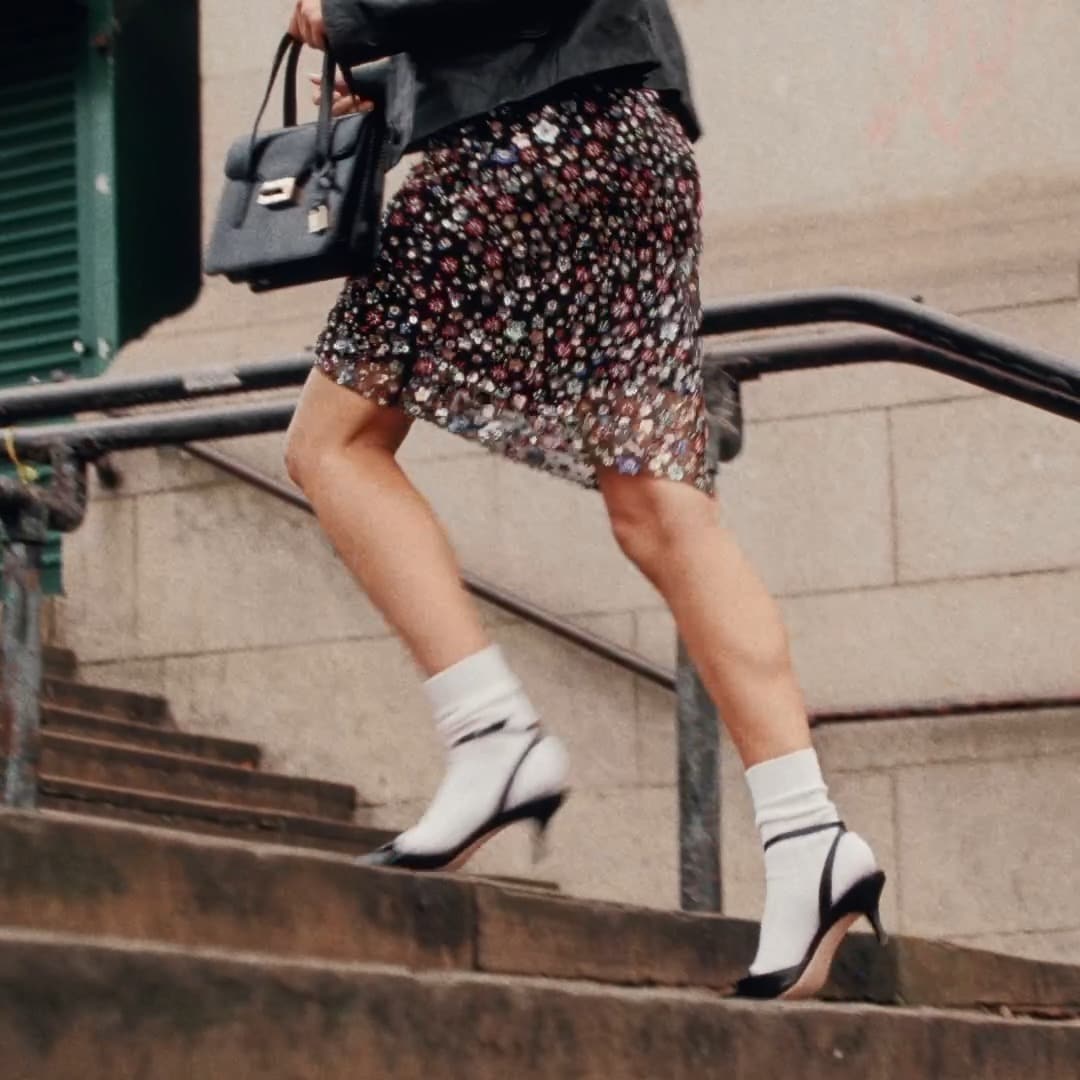 Embellished layered slip skirt