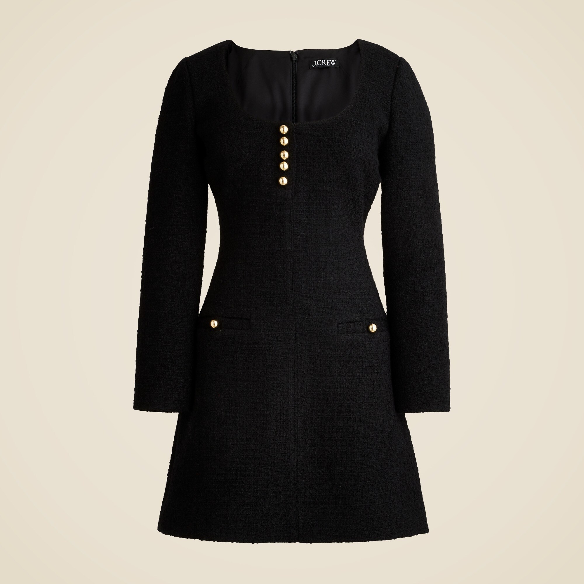  Sophia scoopneck dress in tweed